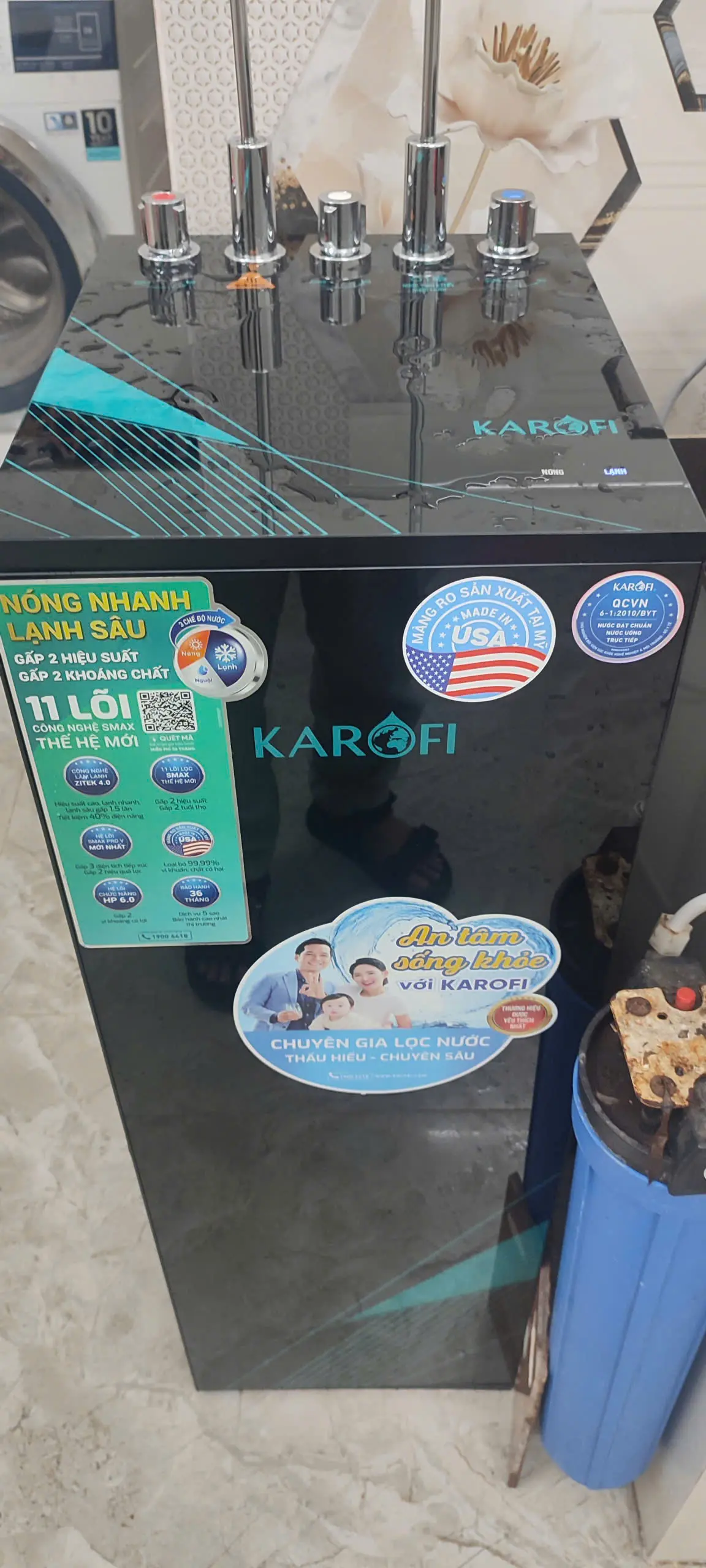 Khách hàng review Máy lọc nước RO nóng nguội lạnh Karofi KAD-X58 11 lõi 7