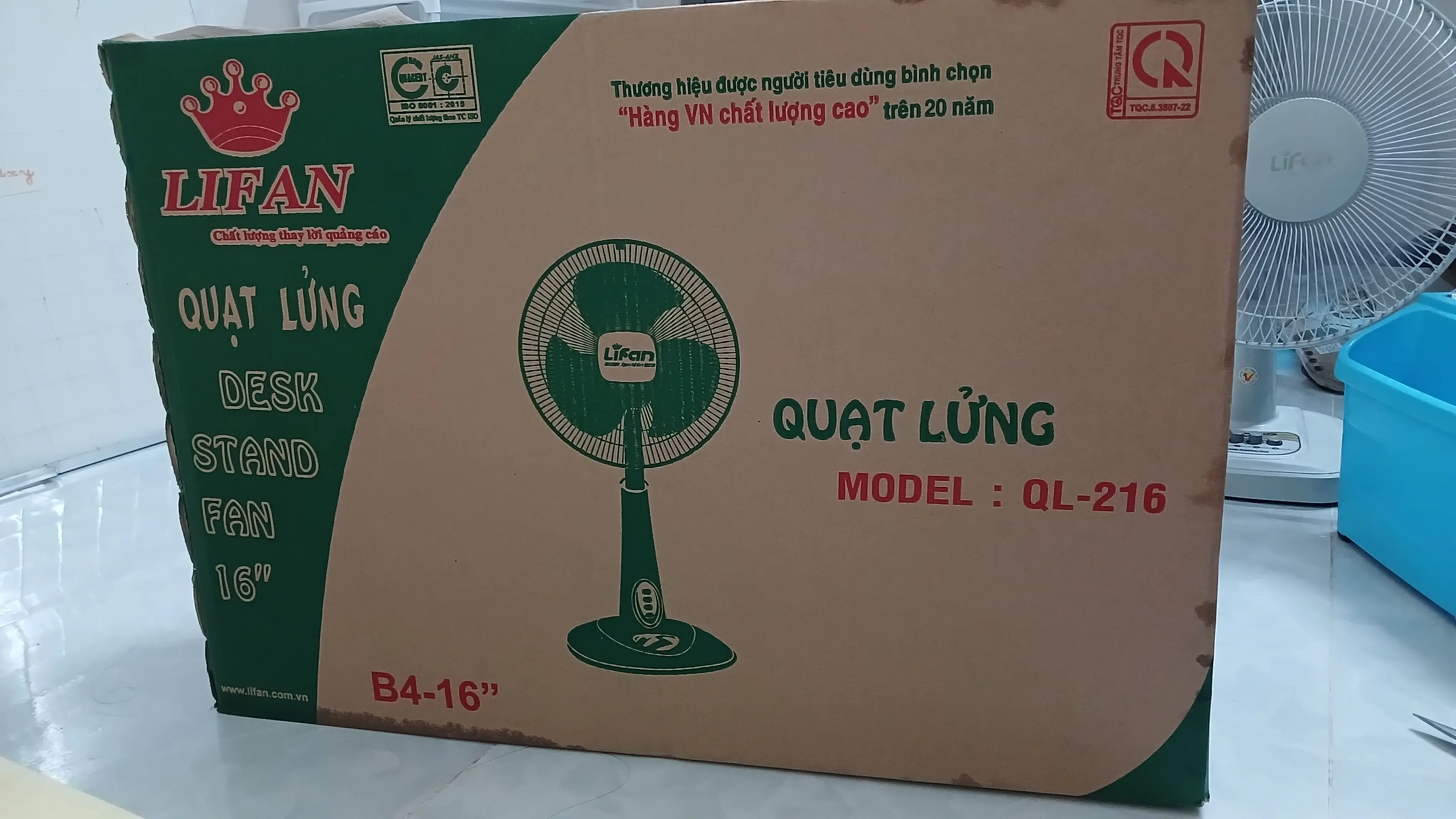 Khách hàng review Quạt lửng Lifan 3 cánh QL-216 45W 2