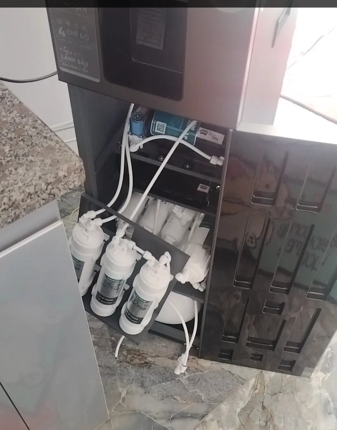 Khách hàng review Máy lọc nước RO nóng nguội lạnh Hydrogen Sunhouse UltraX SHA76658SH 11 lõi 8