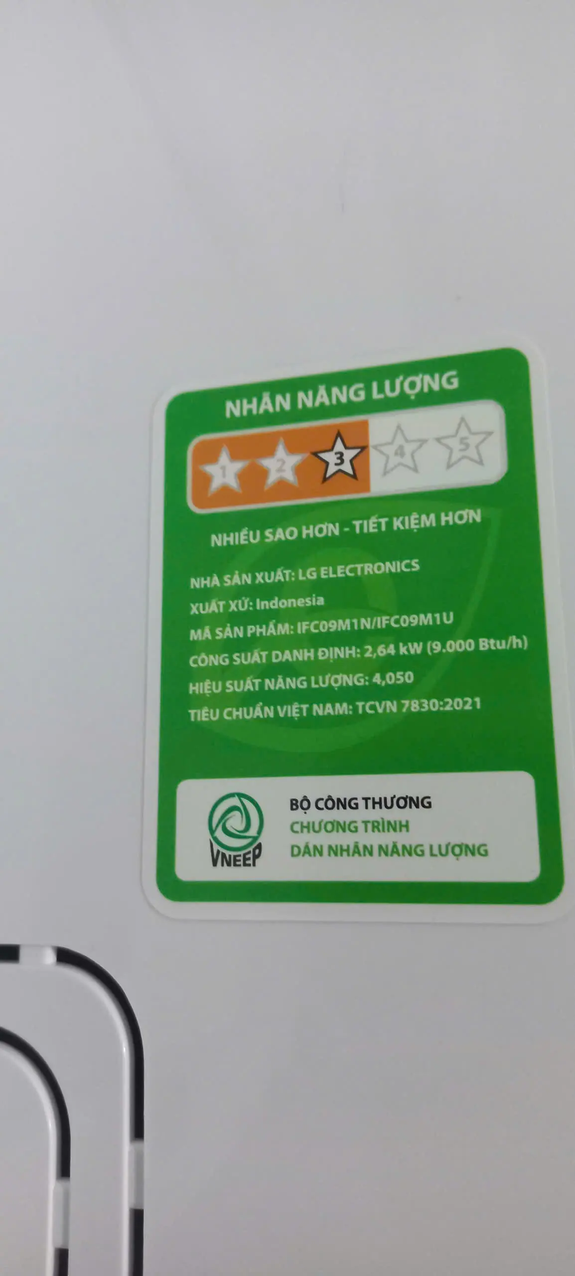 Khách hàng review Máy lạnh LG Inverter 1 HP IFC09M1 8