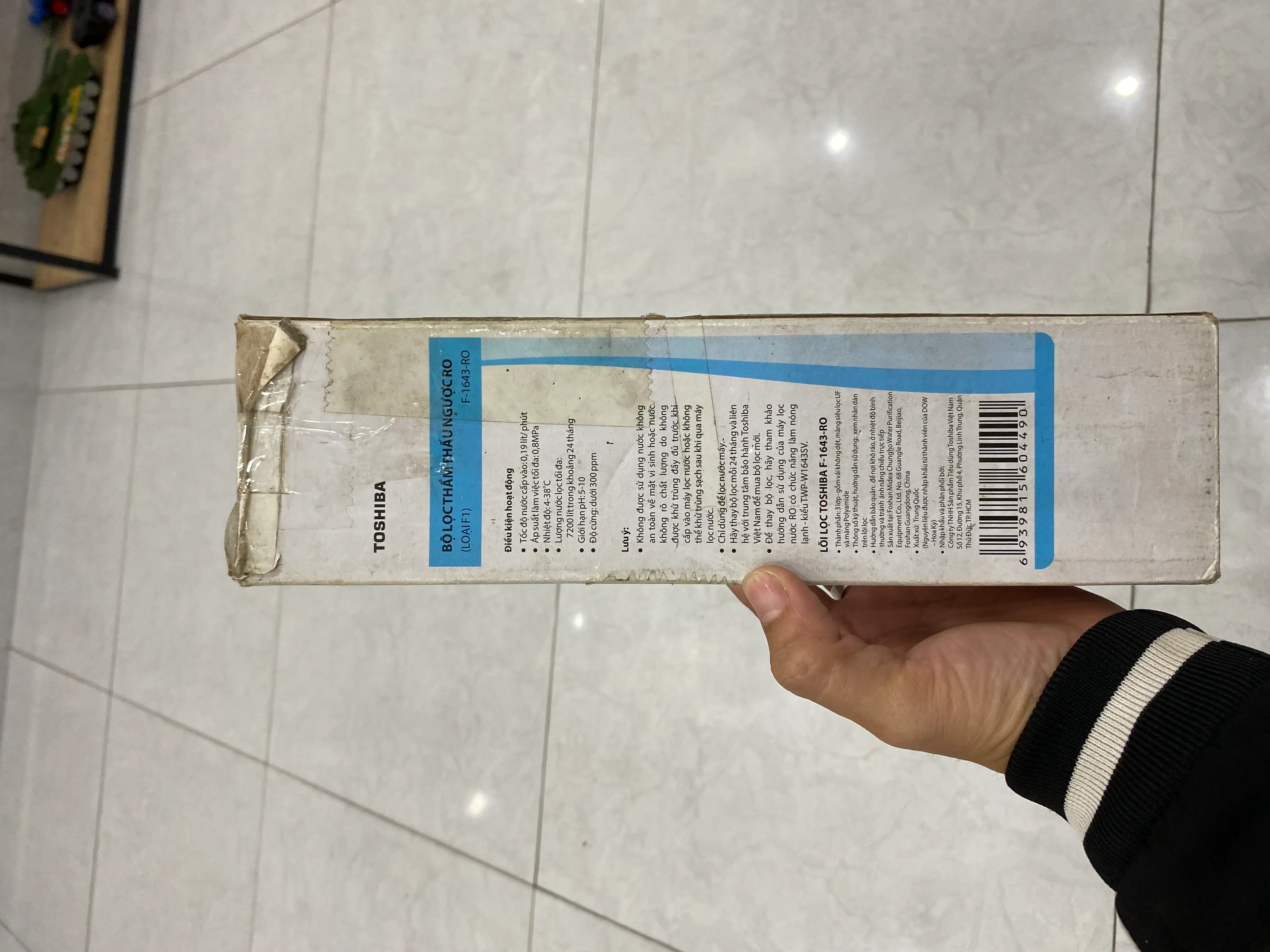 Khách hàng review Lõi lọc RO Toshiba số 3 F-1643-RO 3