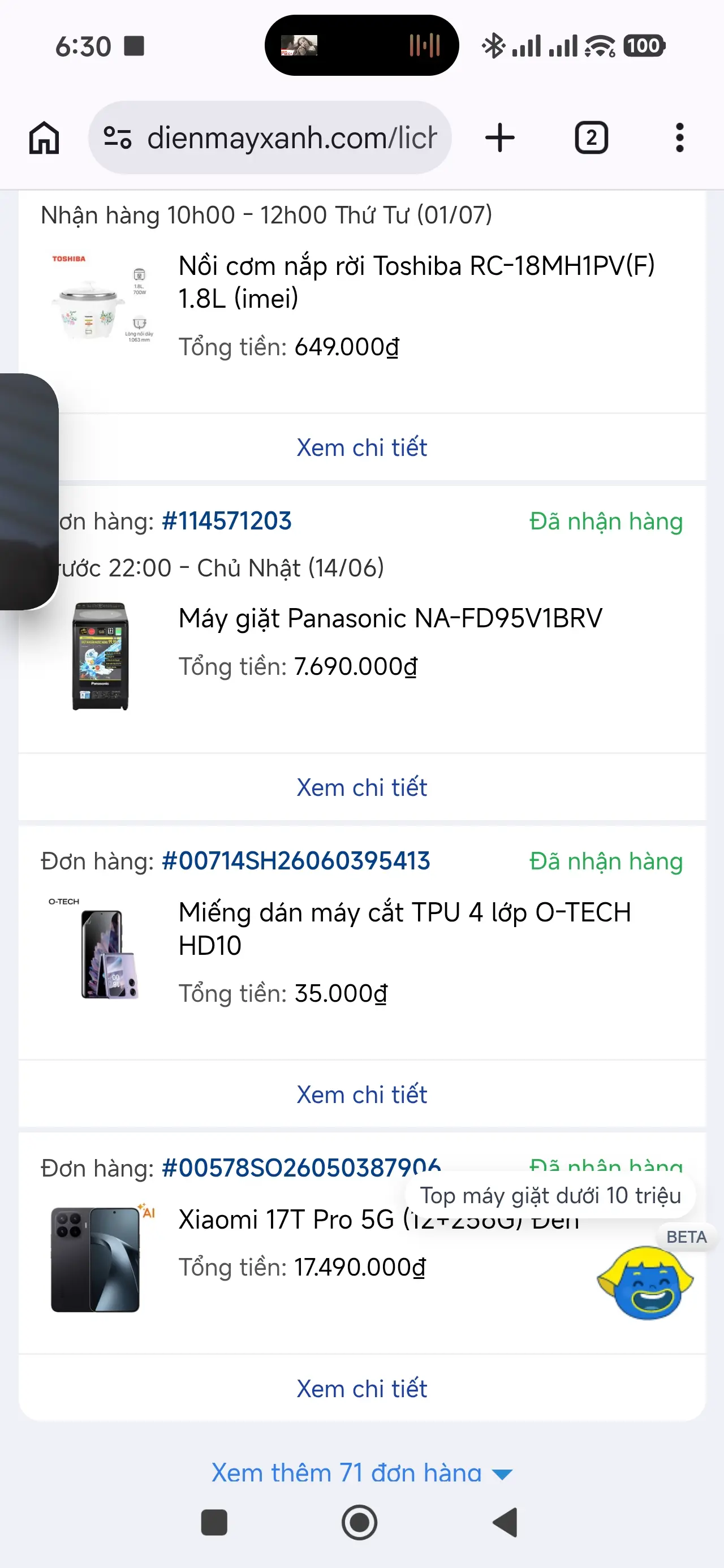 Khách hàng review Nồi cơm nắp rời Toshiba 1.8 lít RC-18MH1PV(F) 1