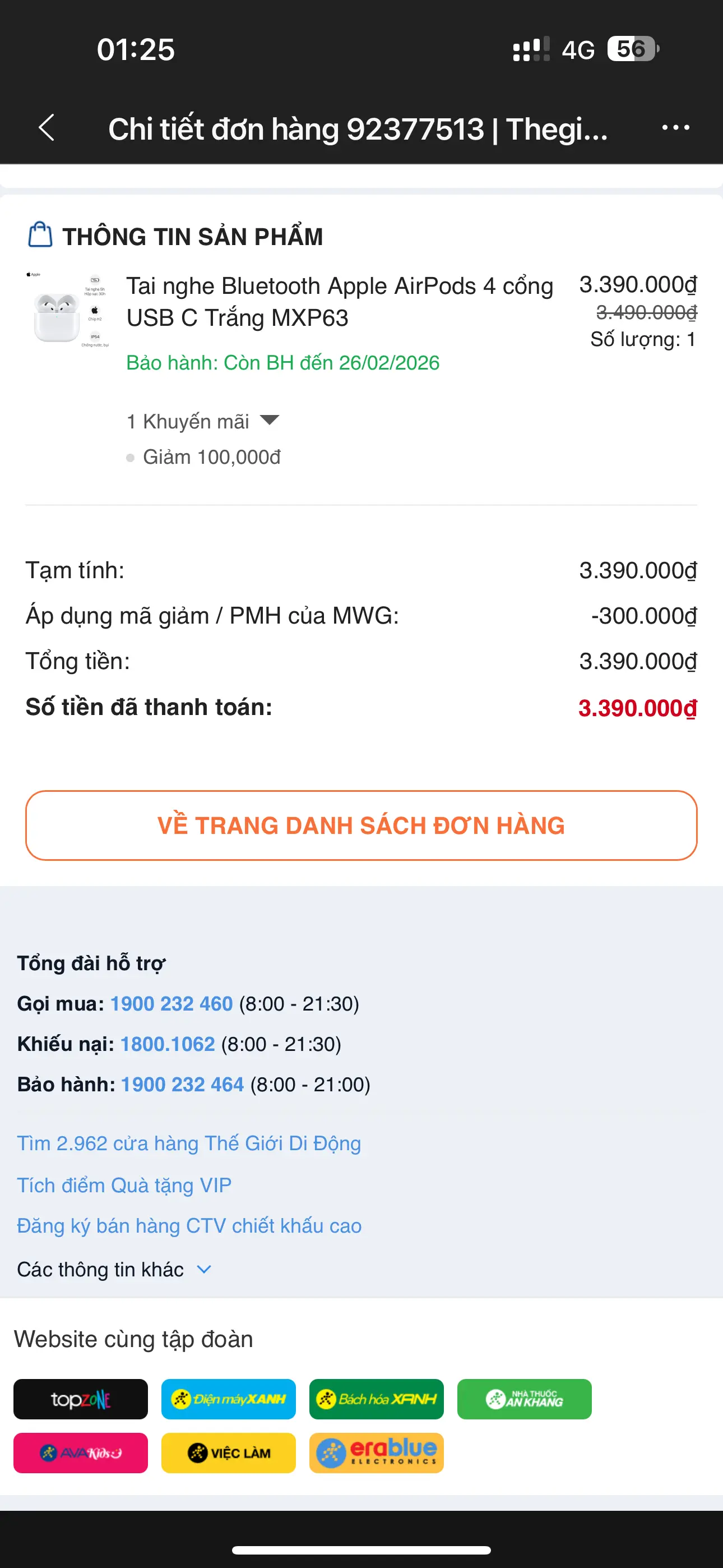 Khách hàng review AirPods 4 MXP63 7