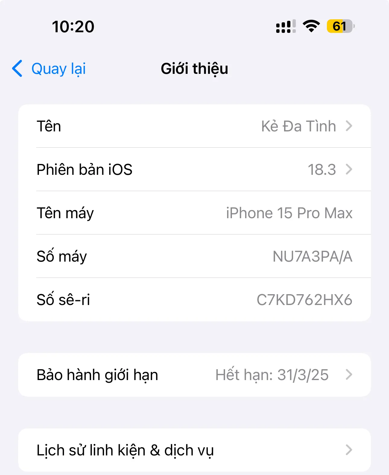 Khách hàng review Điện thoại iPhone 15 Pro Max 256GB 11