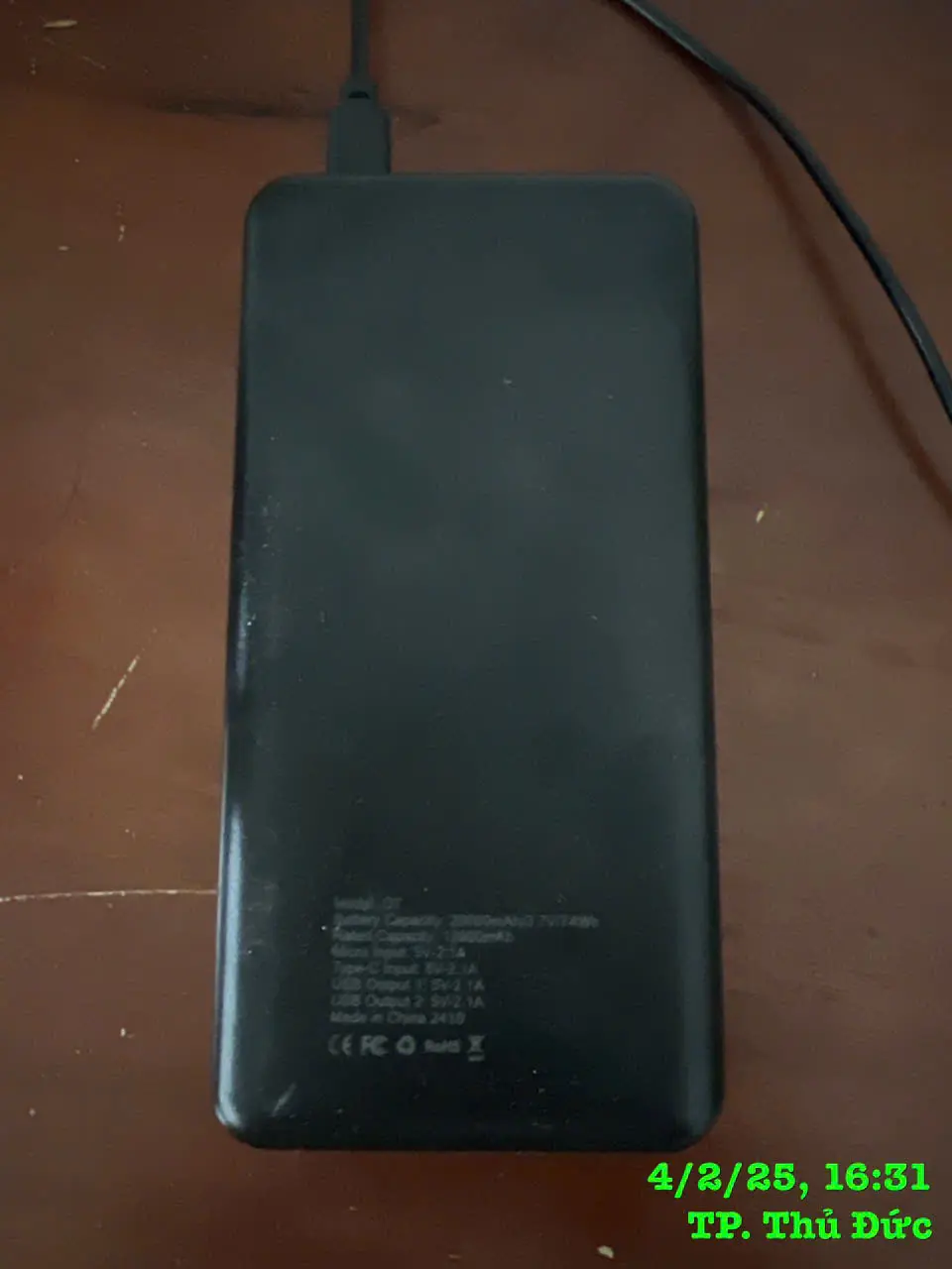 Khách hàng review Pin sạc dự phòng Polymer 20000mAh 10.5W AVA  Q7 1