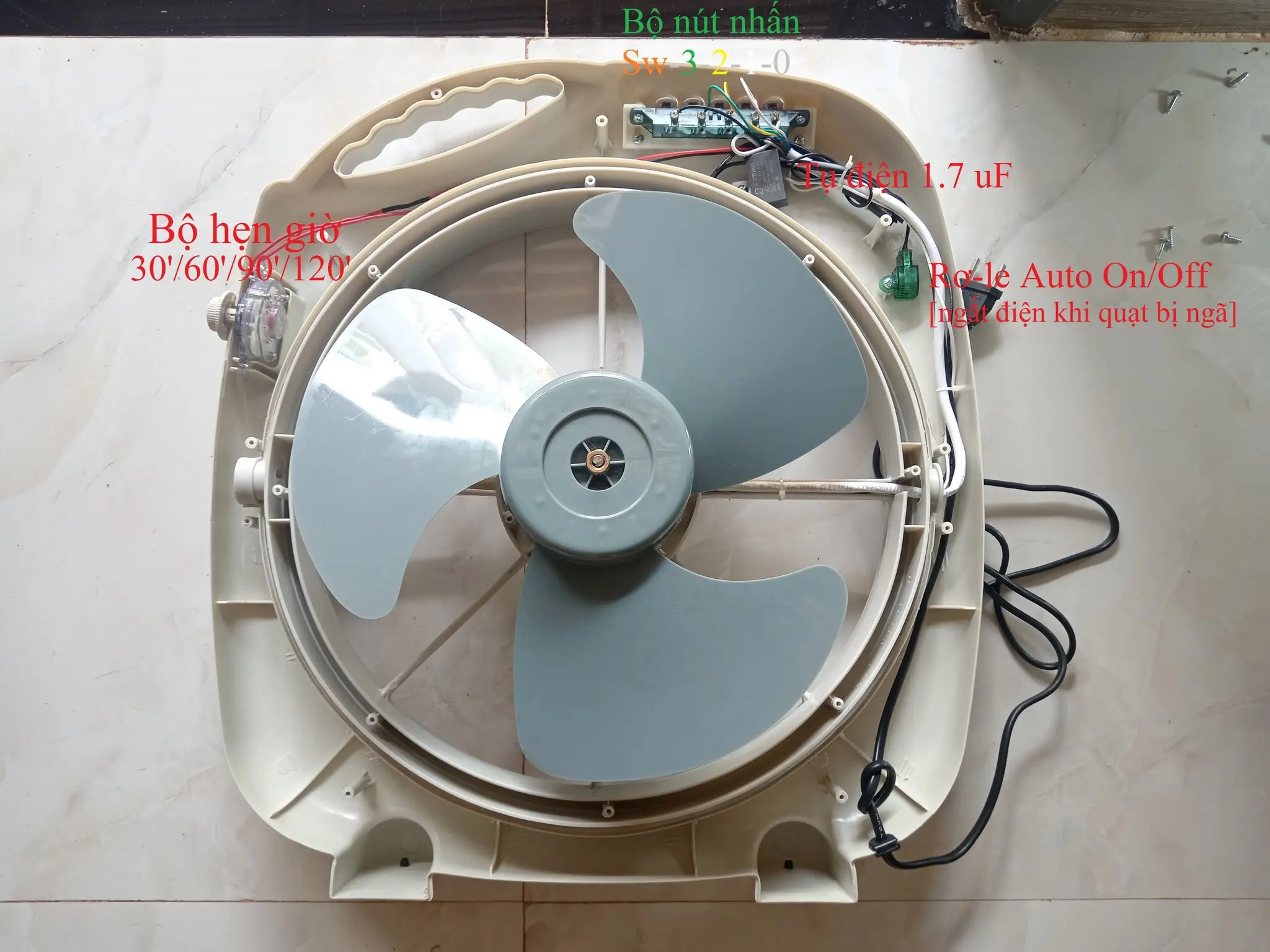 Khách hàng review Quạt hộp Asia 3 cánh F16001 45W 3