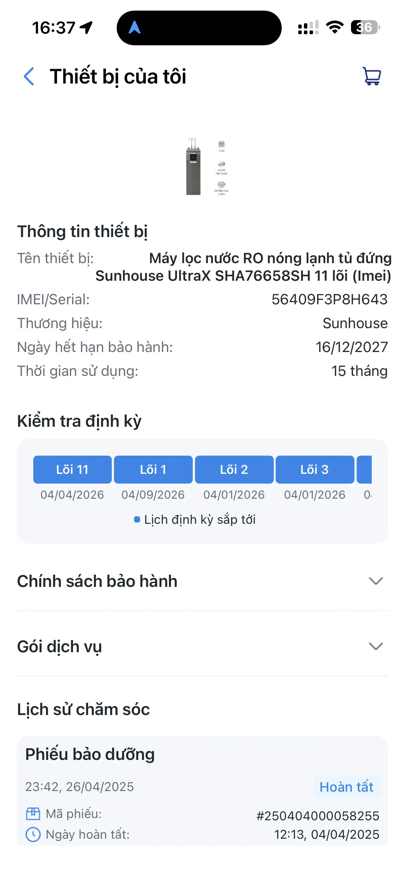Khách hàng review Máy lọc nước RO nóng nguội lạnh Hydrogen Sunhouse UltraX SHA76658SH 11 lõi 1