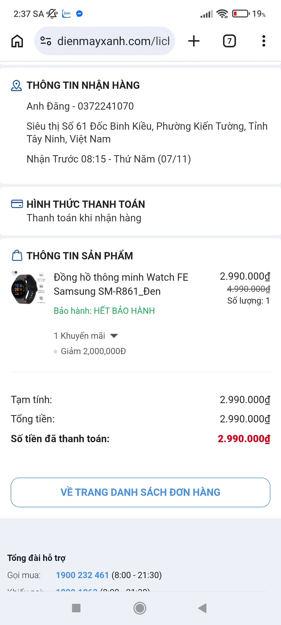 Khách hàng review Đồng hồ thông minh Samsung Galaxy Watch FE 40mm 1