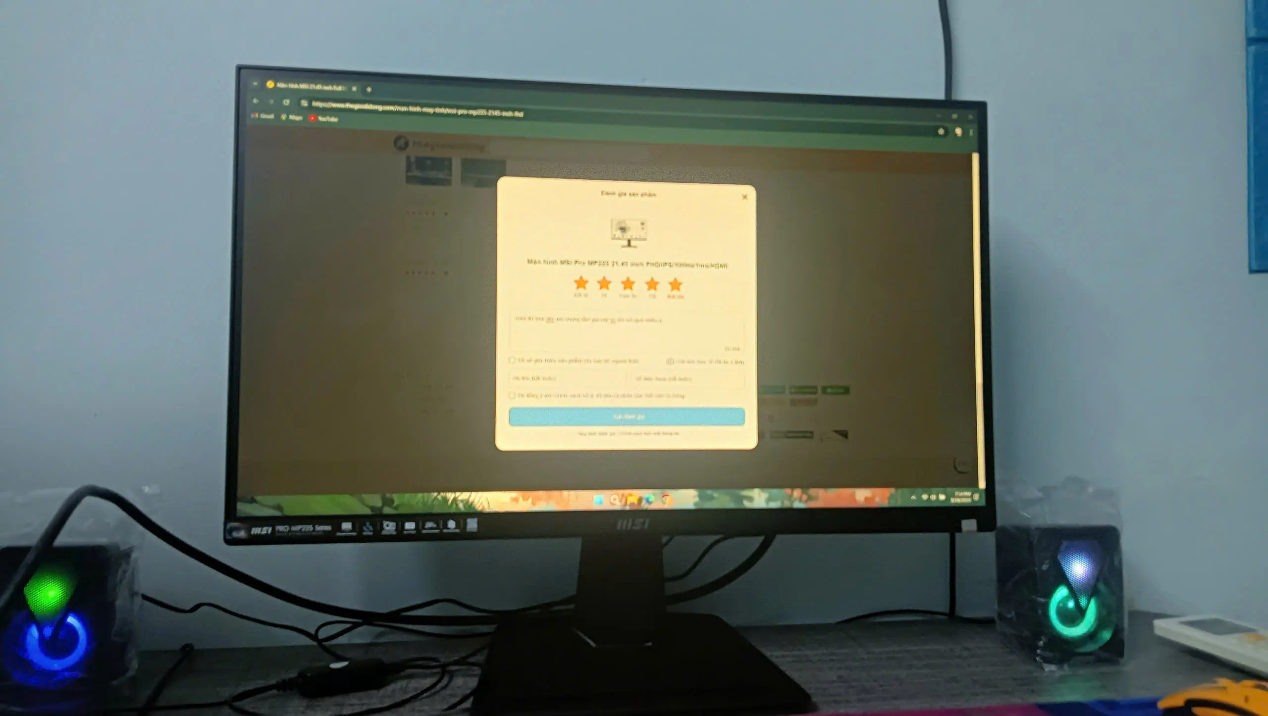 Khách hàng review Màn hình MSI Pro MP225 21.45 inch FHD/IPS/100Hz/1ms/HDMI 2