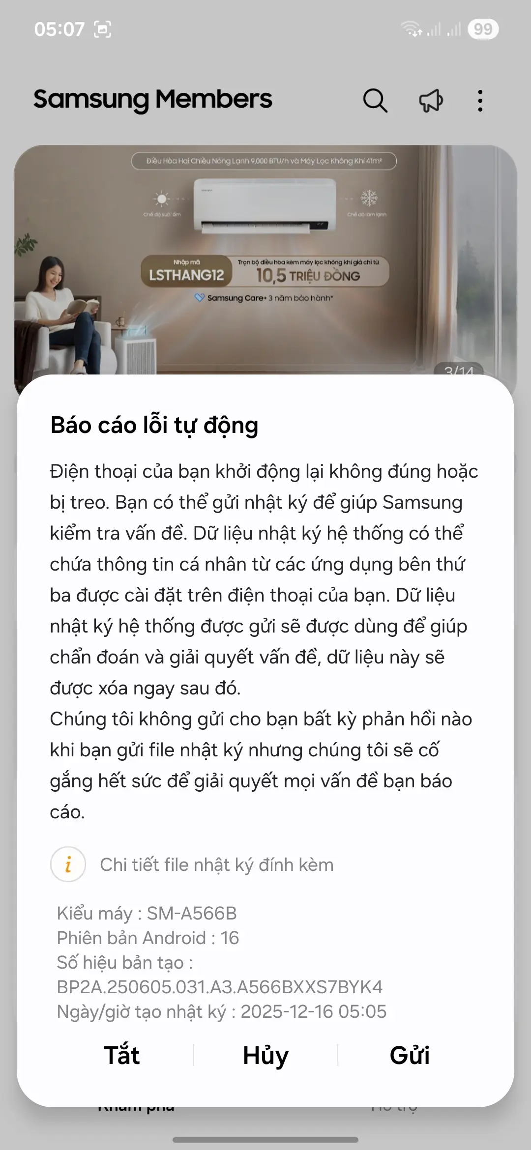 Khách hàng review Điện thoại Samsung Galaxy A56 5G 12GB/256GB 4