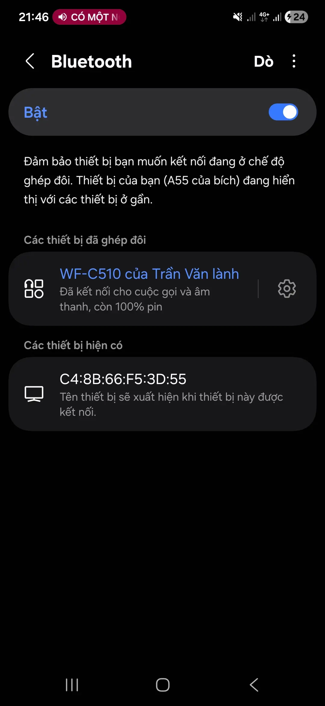 Khách hàng review Tai nghe Bluetooth True Wireless Sony WF-C510 - imei 1