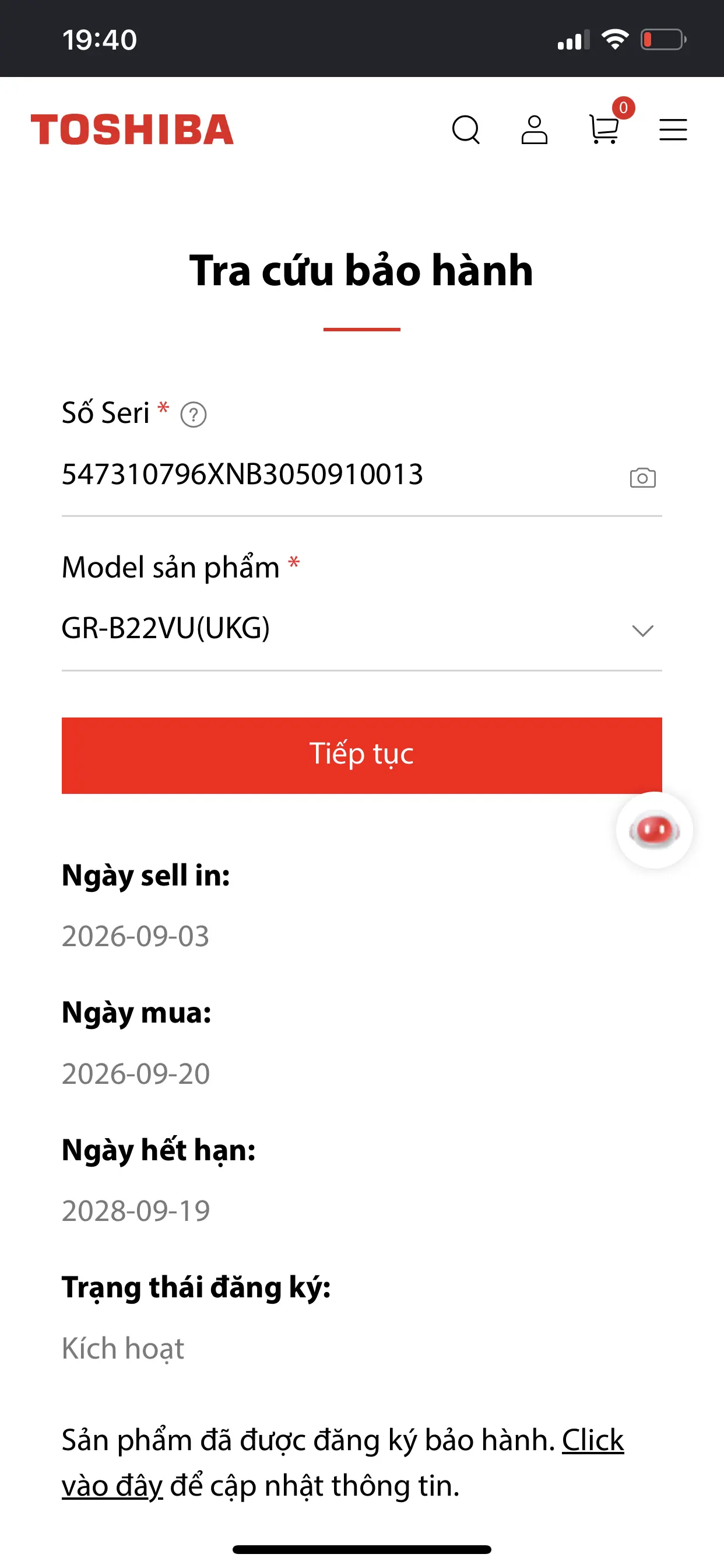 Khách hàng review Tủ lạnh Toshiba Inverter 180 lít GR-B22VU UKG 2