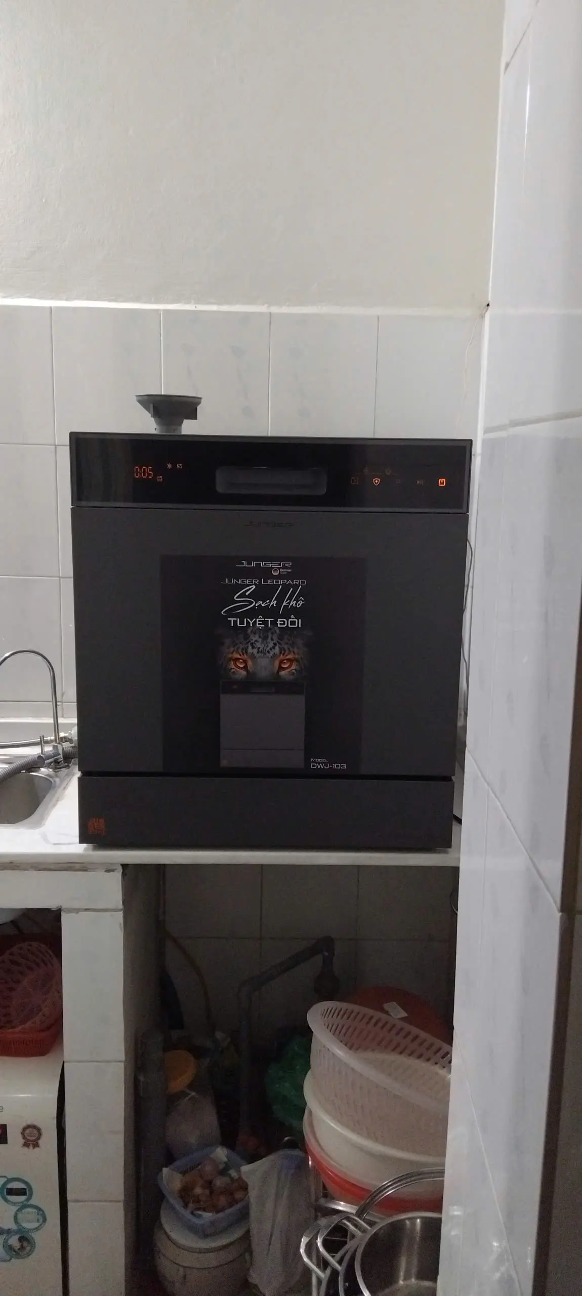 Khách hàng review Máy rửa chén độc lập Junger Leopard DWJ-103 19