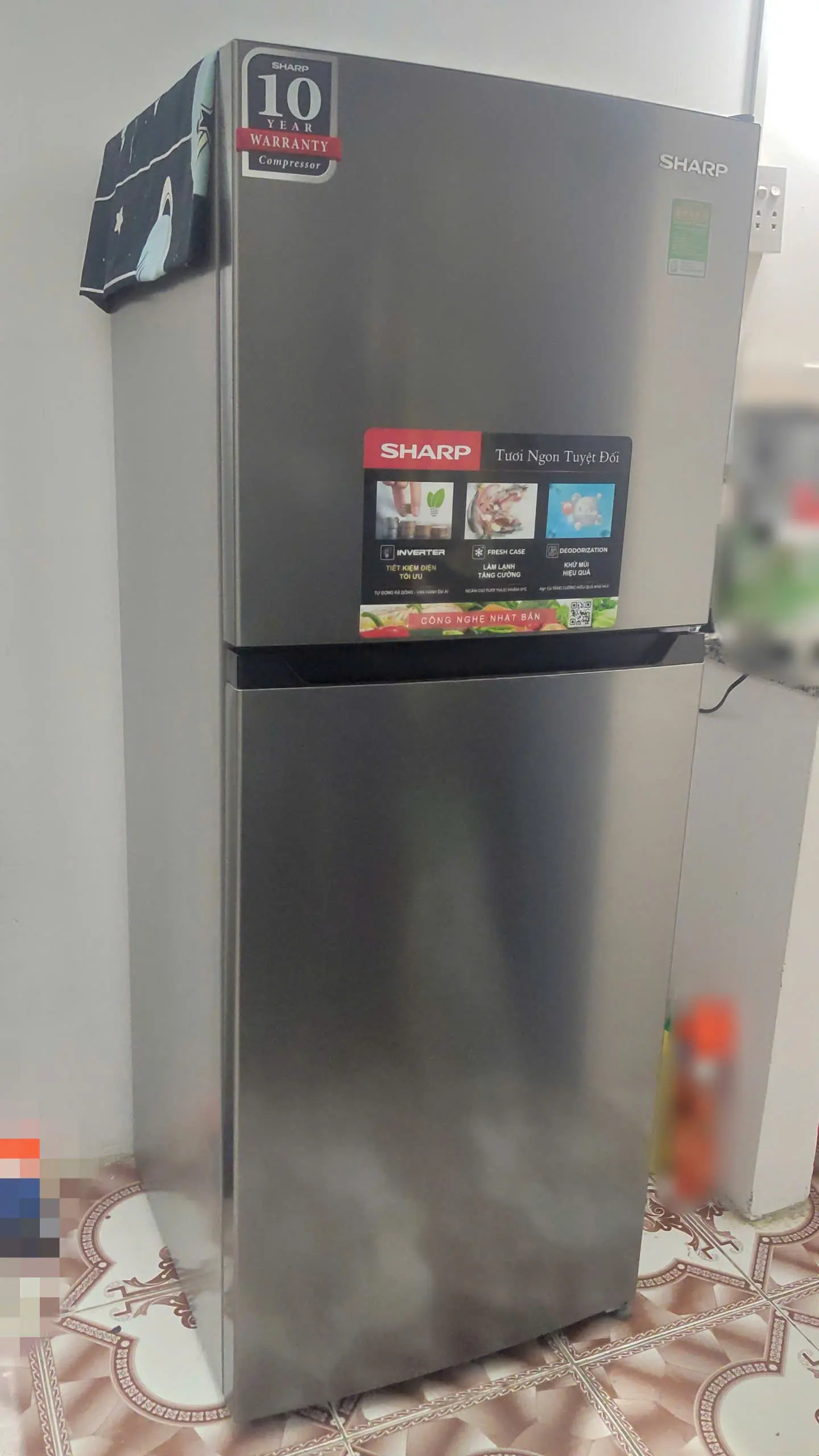 Khách hàng review Tủ lạnh Sharp Inverter 197 lít SJ-X215V-SL 1
