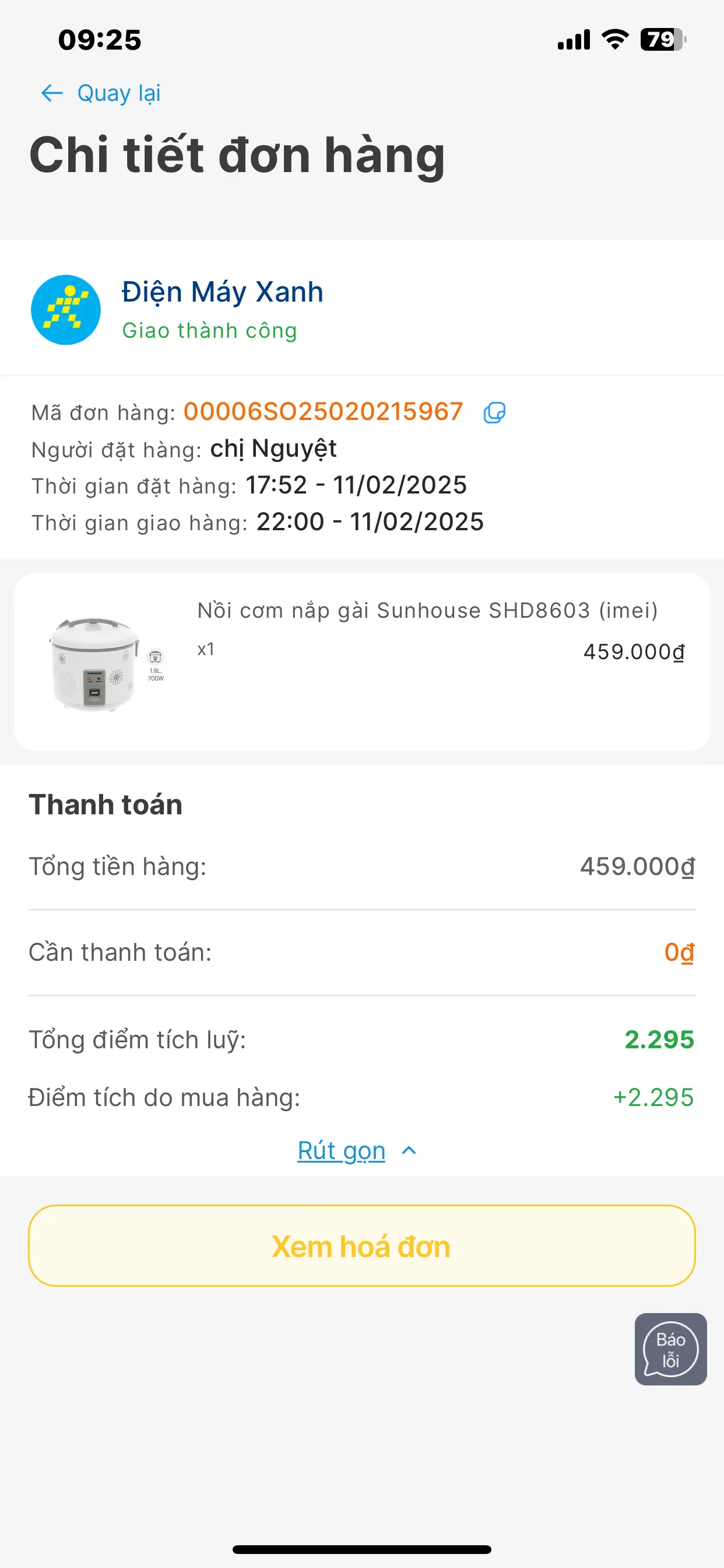 Khách hàng review Nồi cơm nắp gài Sunhouse 1.8 lít SHD8603 5