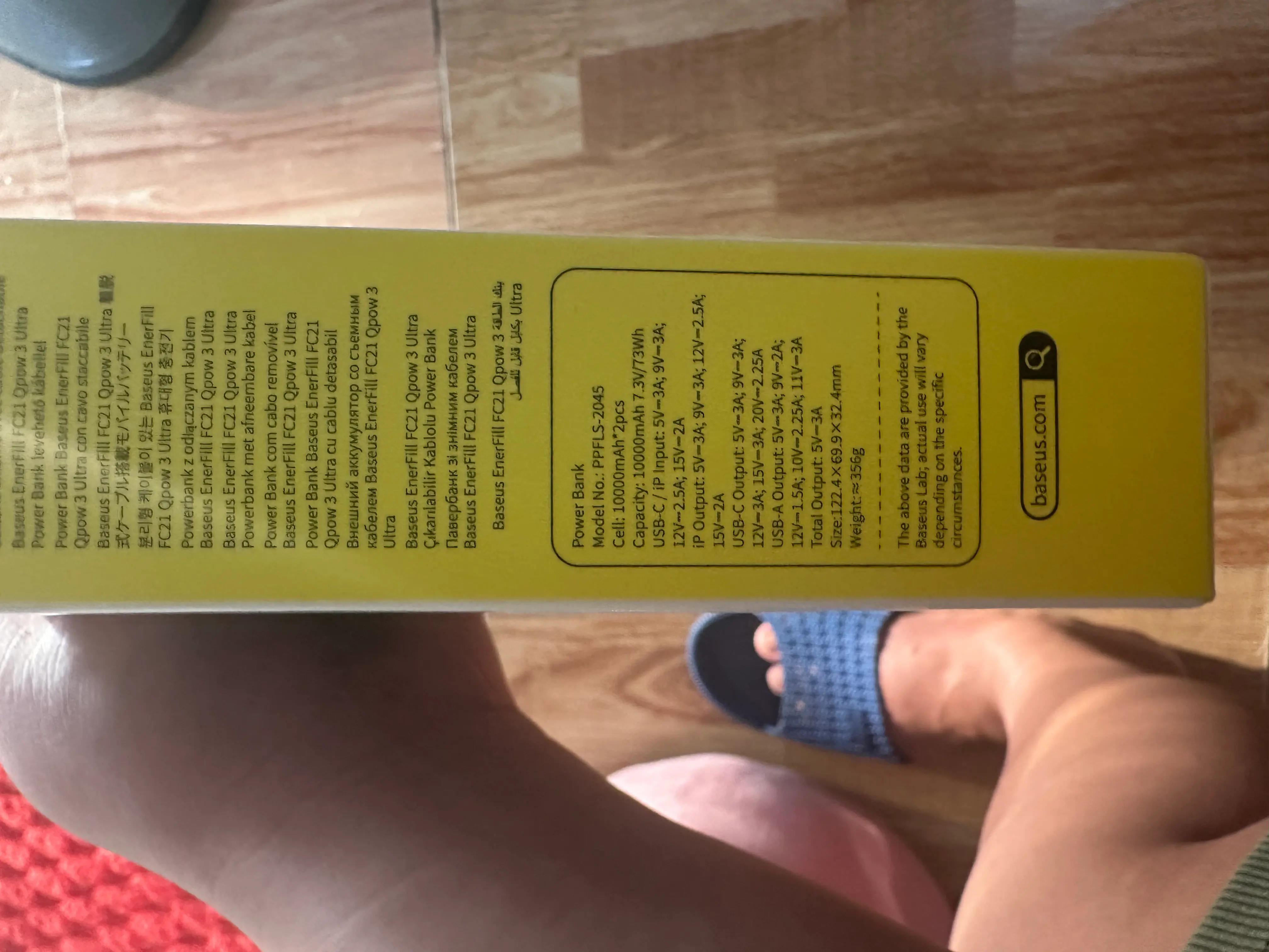 Khách hàng review Pin sạc dự phòng 20000mAh Type C PD QC 3.0 45W Baseus Qpow 3 Ultra PPFLS-2045 kèm Cáp Lightning và Type C 1