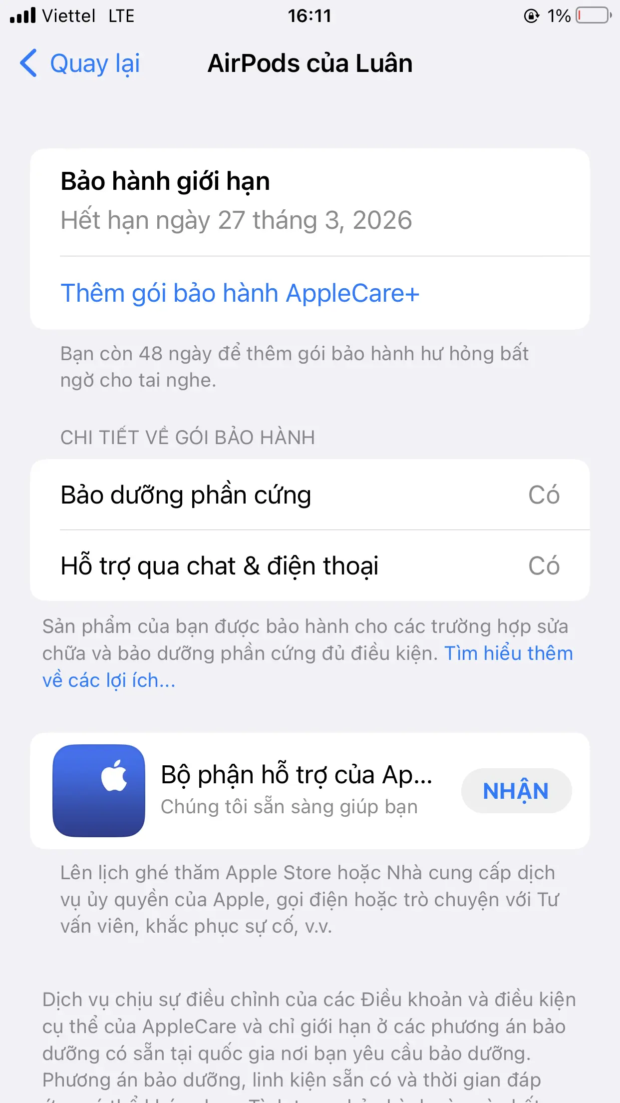 Khách hàng review AirPods 4 MXP63 6