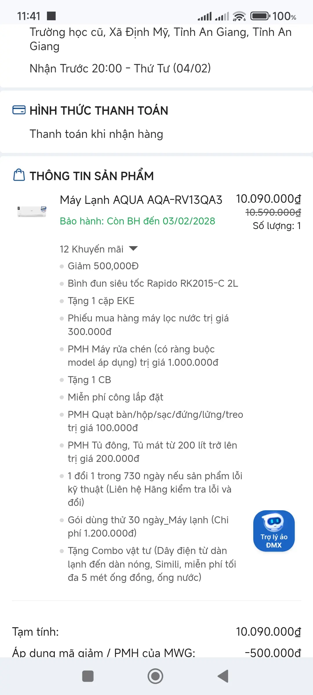 hách hàng review Máy lạnh Aqua Inverter 1.5 HP AQA-RV13QA3 6