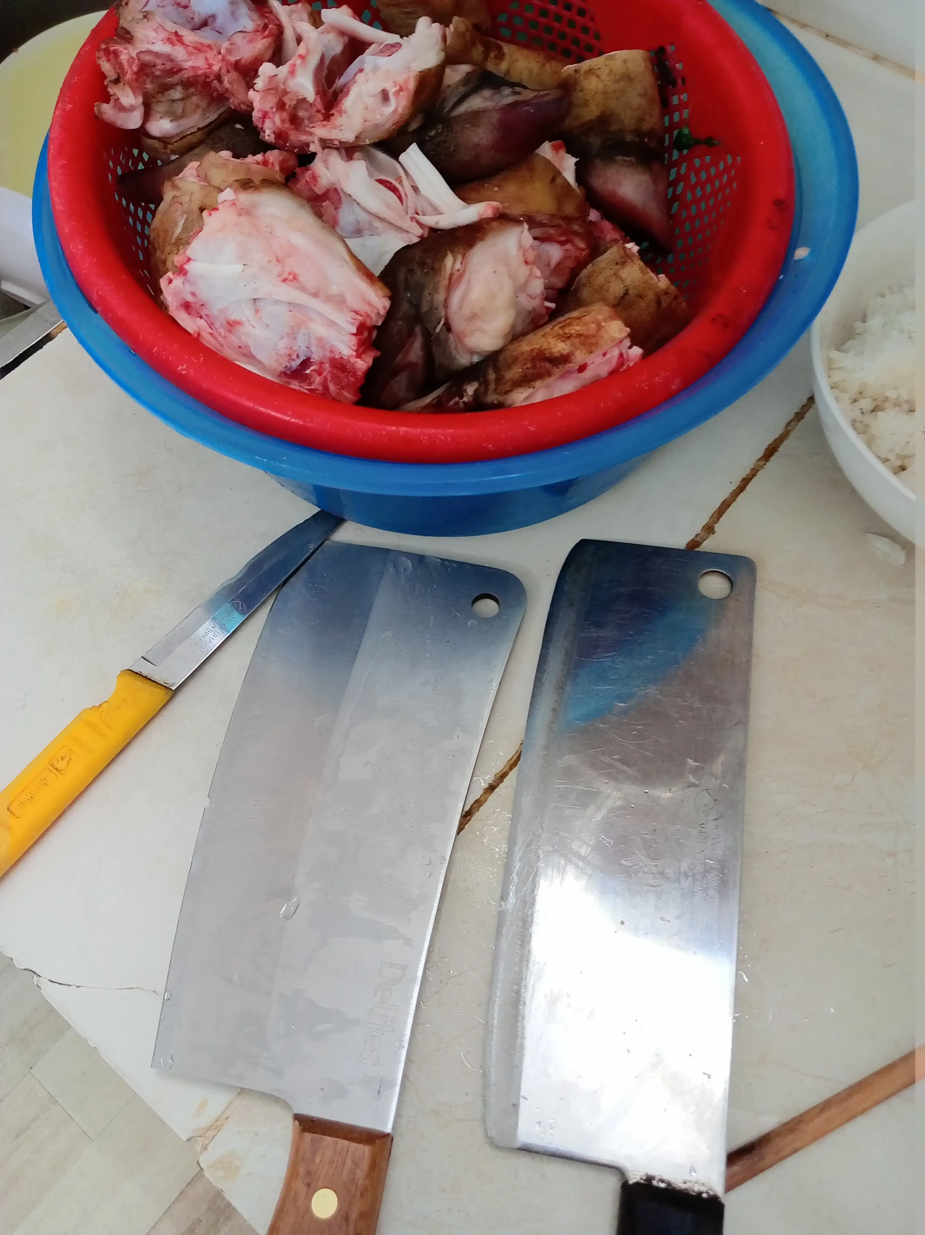 Khách hàng review Dao chặt inox Delites CW-KF24 1