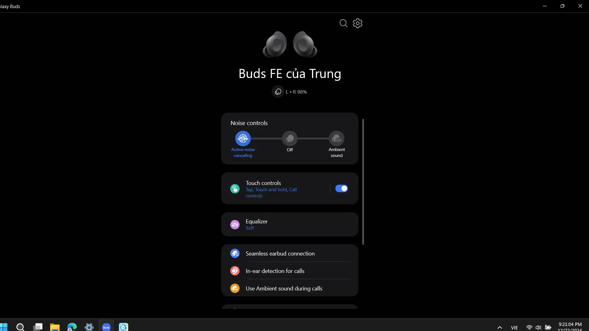 Khách hàng review Tai nghe Bluetooth True Wireless Samsung Galaxy Buds FE R400N 5