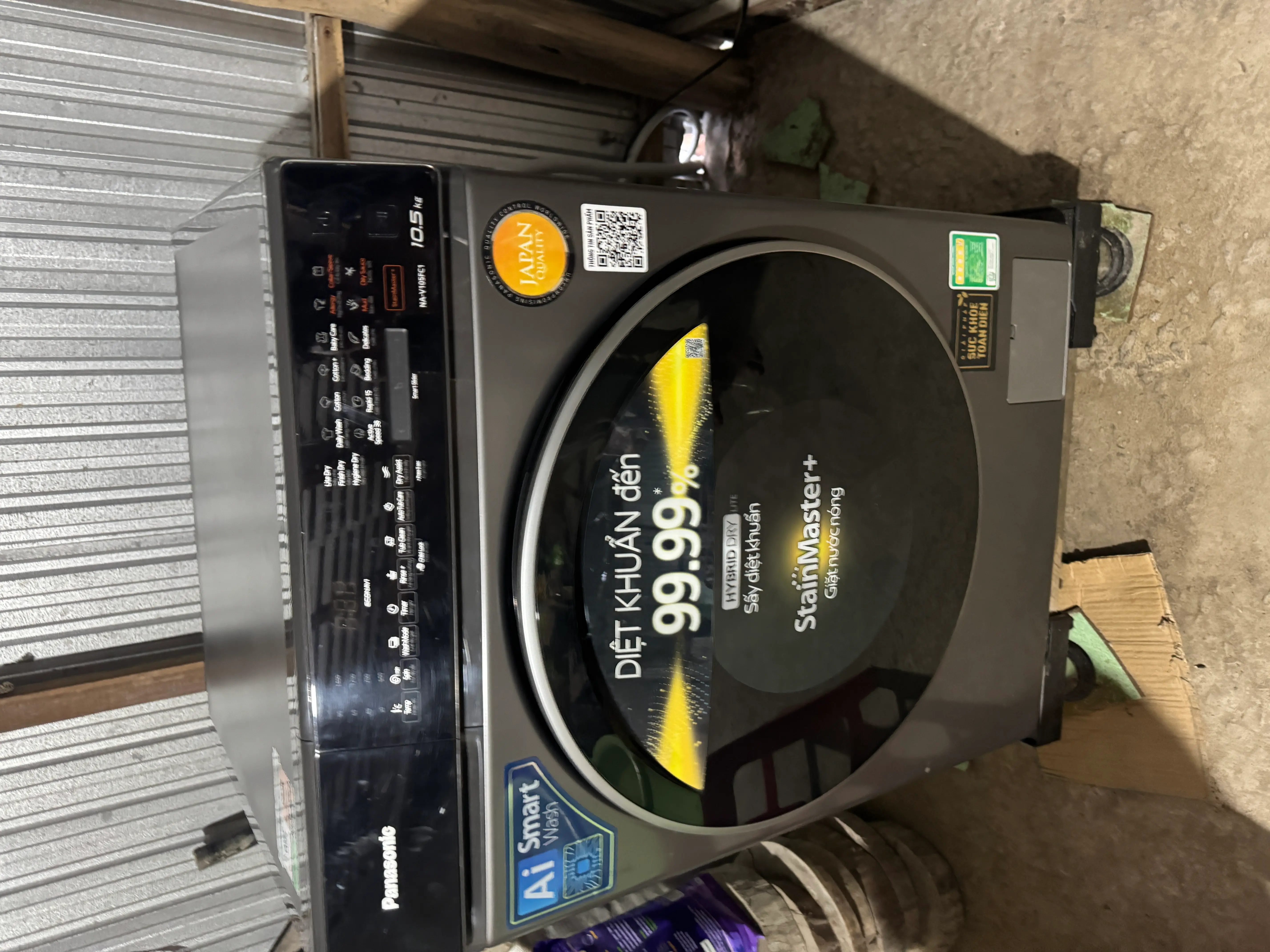 Khách hàng review Máy giặt Panasonic Inverter giặt 10.5 kg - sấy tiện ích 2 kg NA-V105FC1LV 3