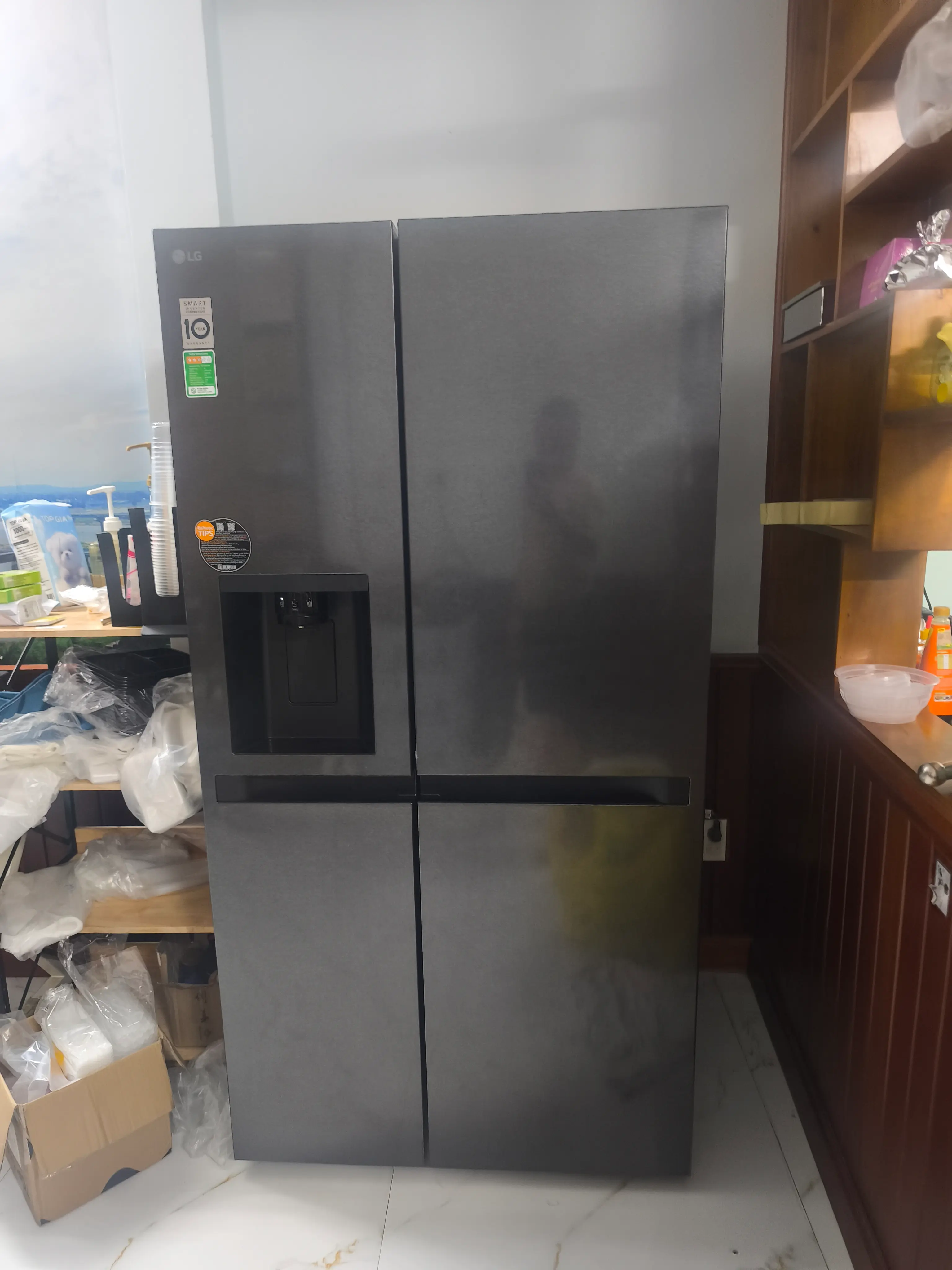 Khách hàng review Tủ lạnh LG Inverter 641 lít Side By Side LSI63BLMA 1