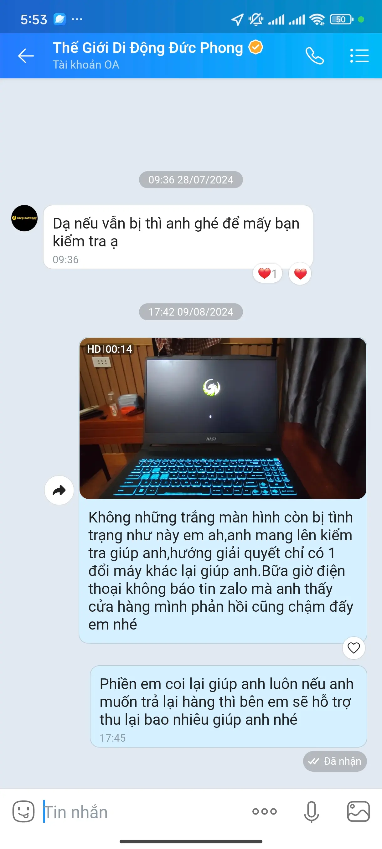 Khách hàng review Laptop MSI Gaming Bravo 15 B7ED - 010VN (R5 7535HS, 16GB, 512GB, RX 6550M 4GB, Full HD 144Hz, Win11) 2
