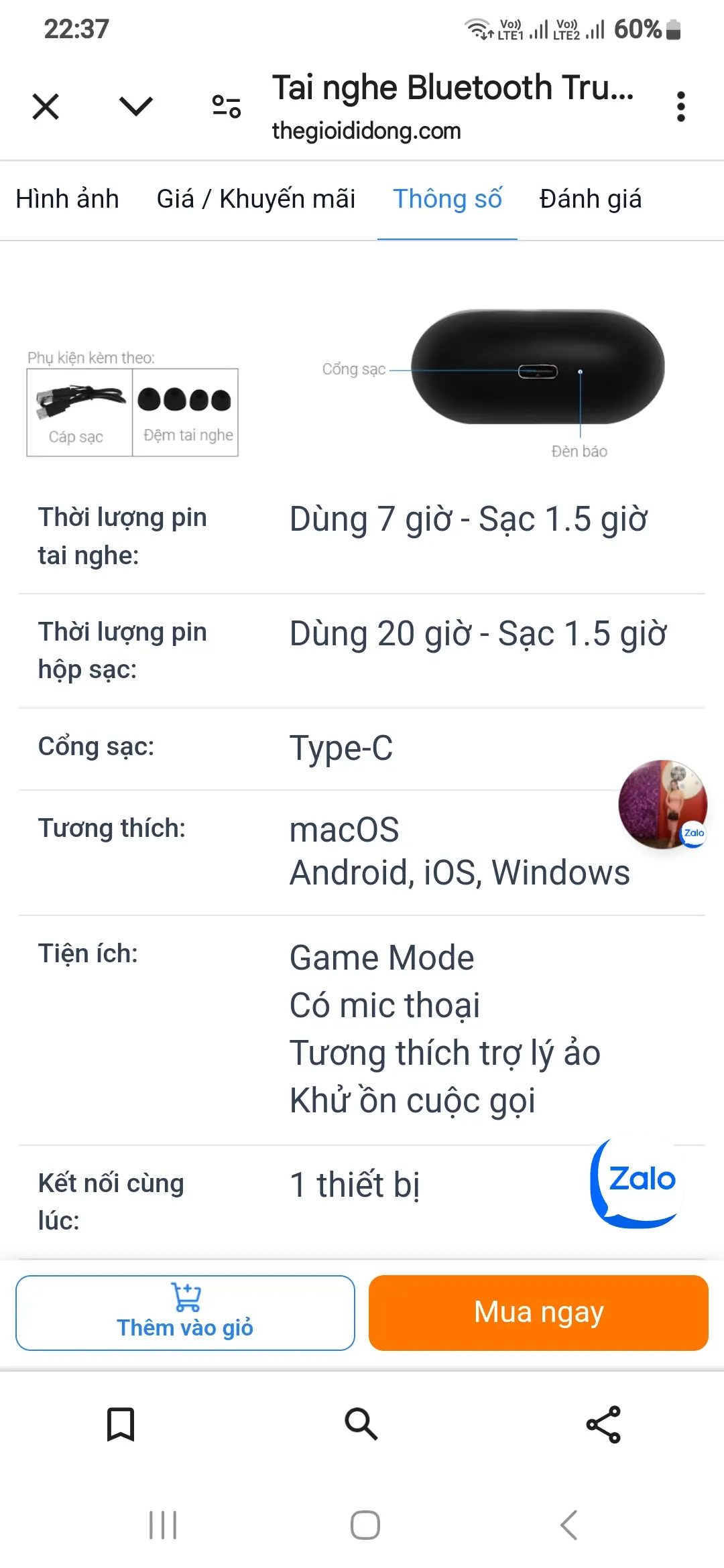 Khách hàng review Tai nghe Bluetooth True Wireless AVA  FreeGo PT52 3