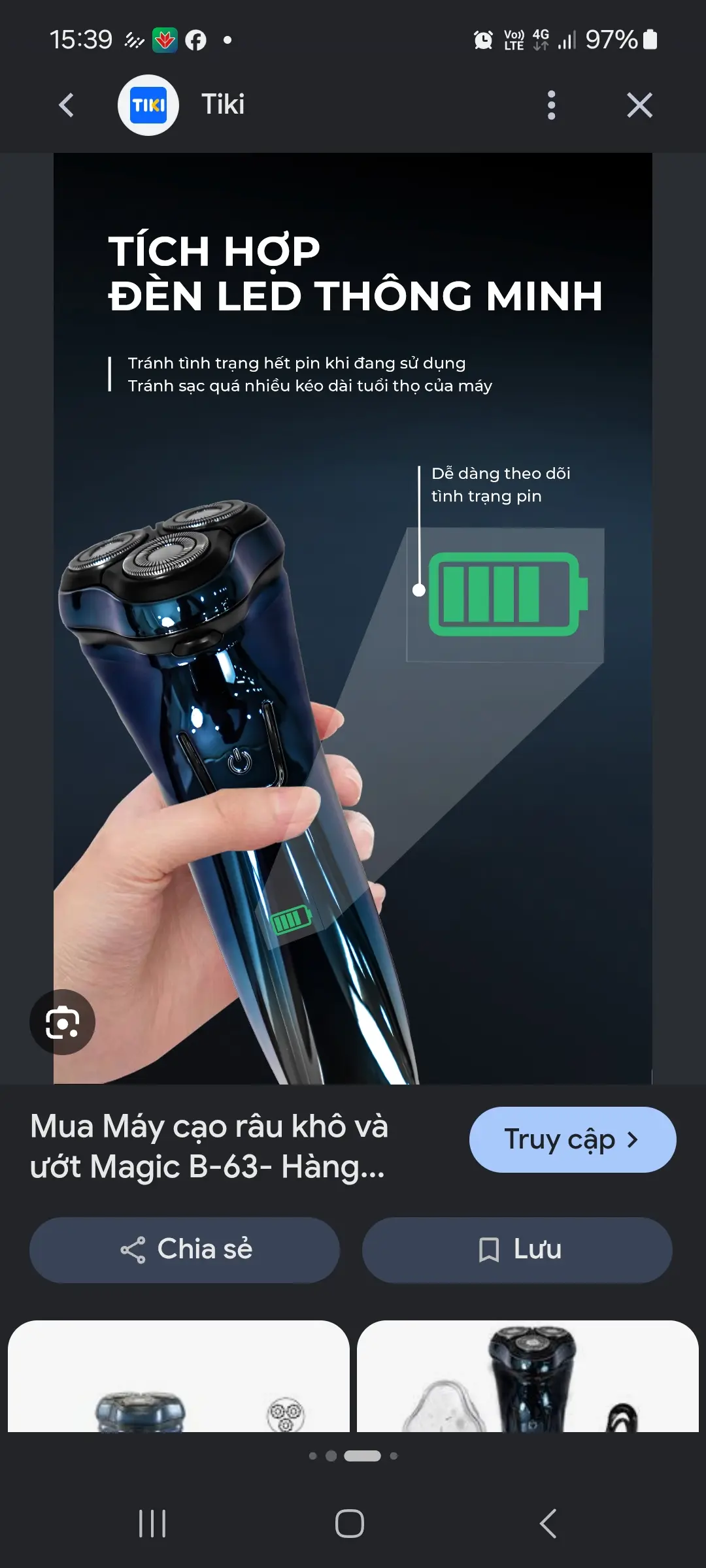 Khách hàng review Máy cạo râu khô và ướt Magic B-63 1
