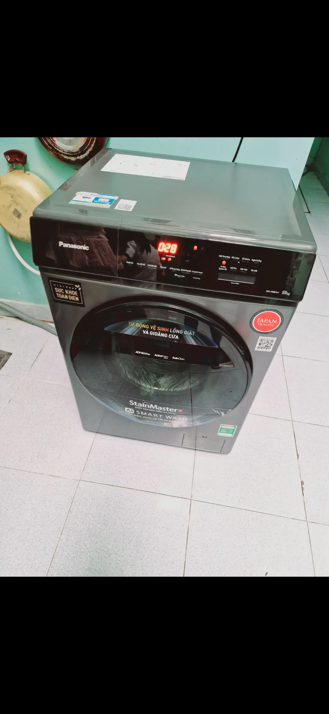 Khách hàng review Máy giặt Panasonic Inverter 9 kg NA-V90FA1LVT 9