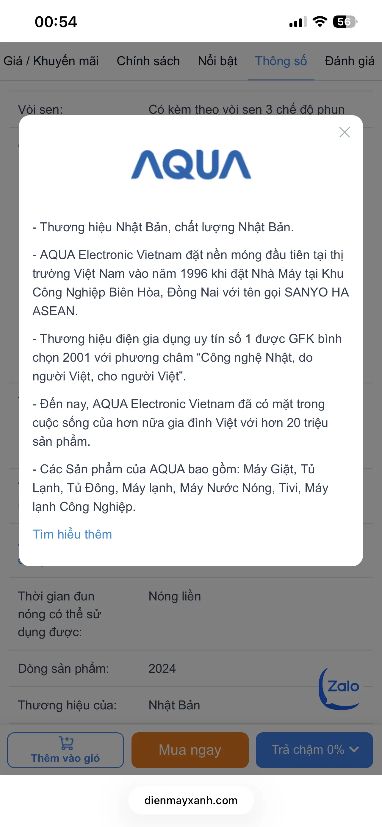 Khách hàng review Máy nước nóng trực tiếp Aqua 4500W AEI45M-EP1W(VN) 2