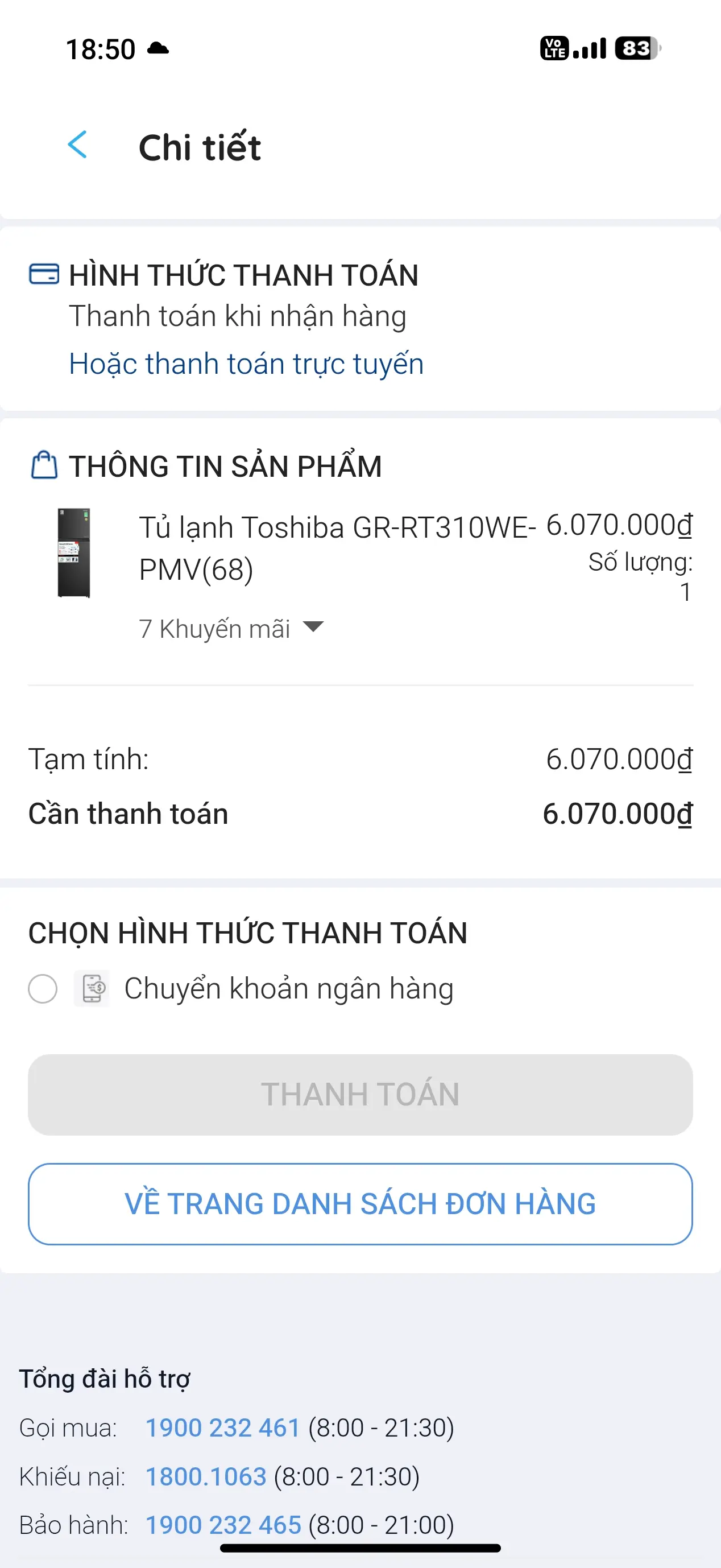Khách hàng review Tủ lạnh Toshiba Inverter 240 lít GR-RT310WE-PMV(68) 1