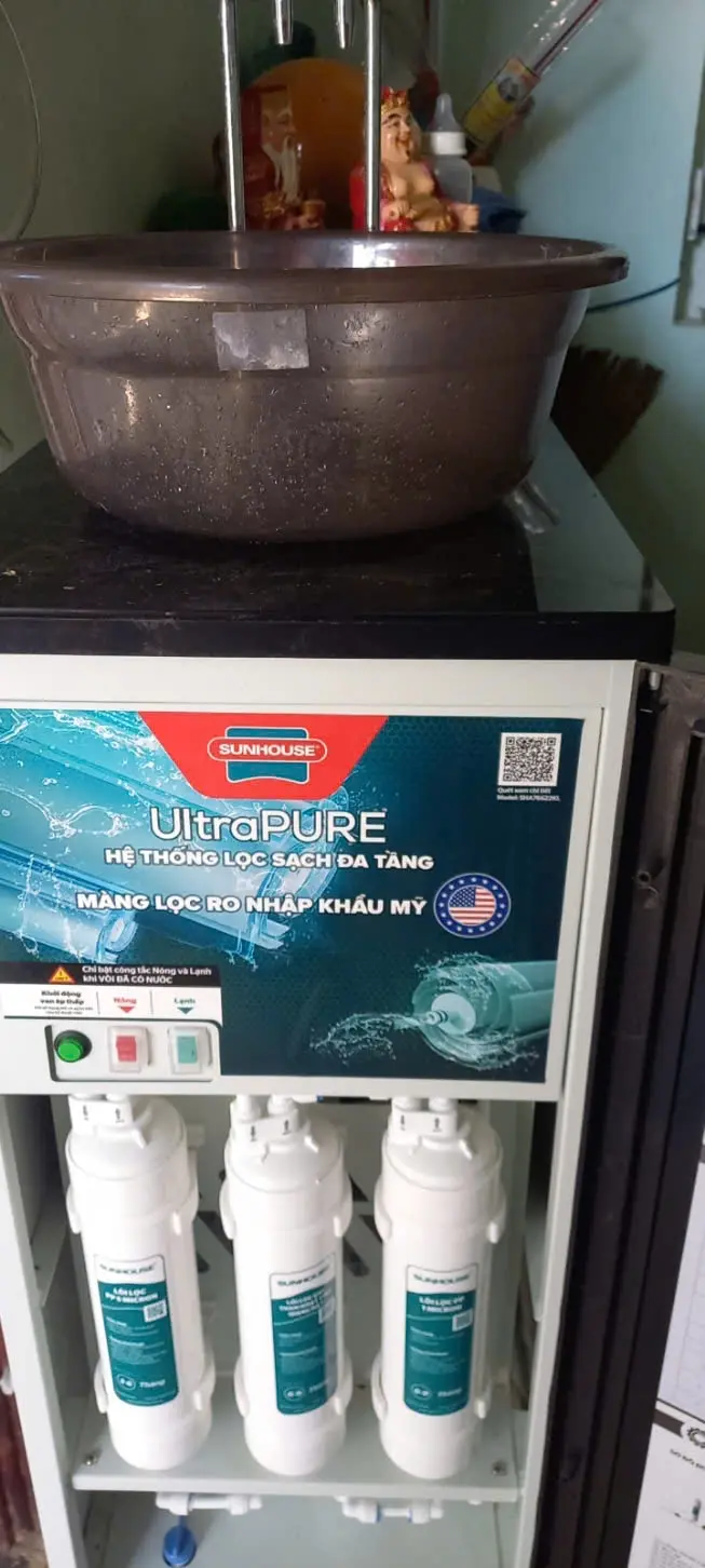 Khách hàng review Máy lọc nước RO nóng nguội lạnh Hydrogen Sunhouse UltraPURE SHA76622KL 10 lõi 6