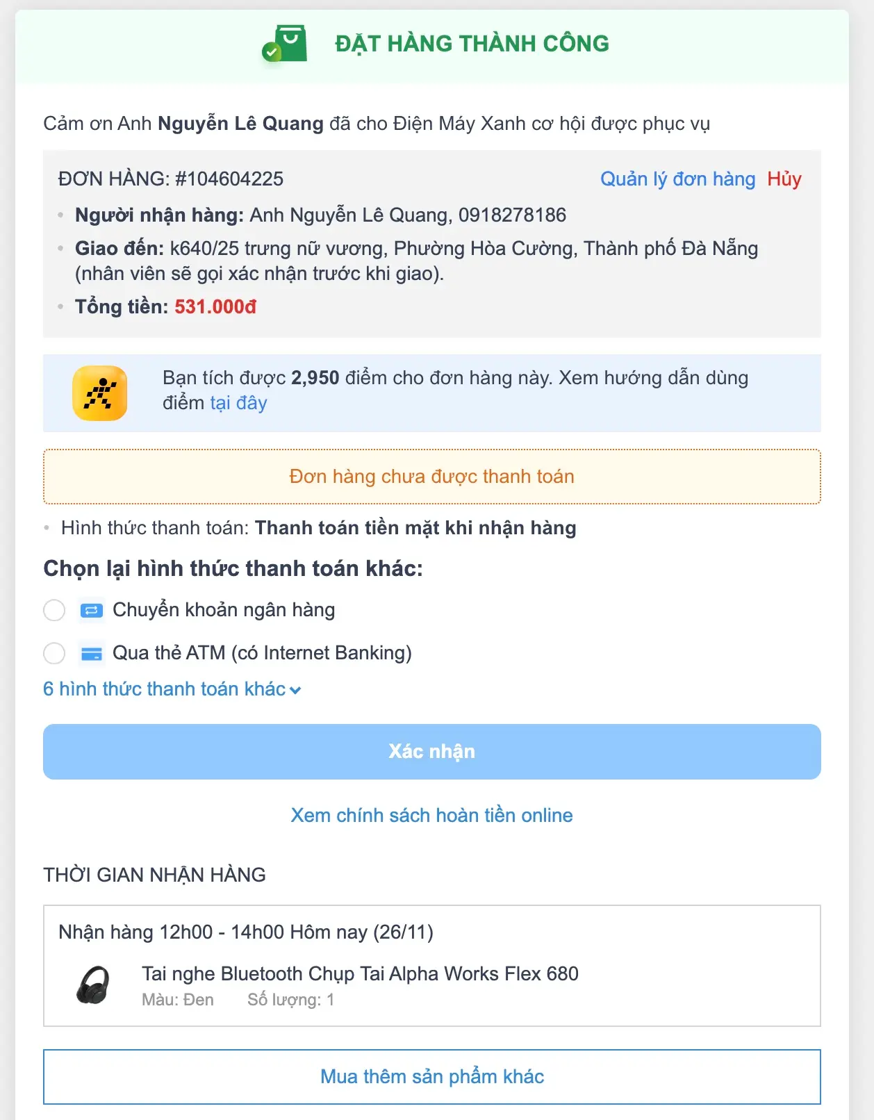 Khách hàng review Tai nghe Bluetooth Chụp Tai Alpha Works Flex 680 1