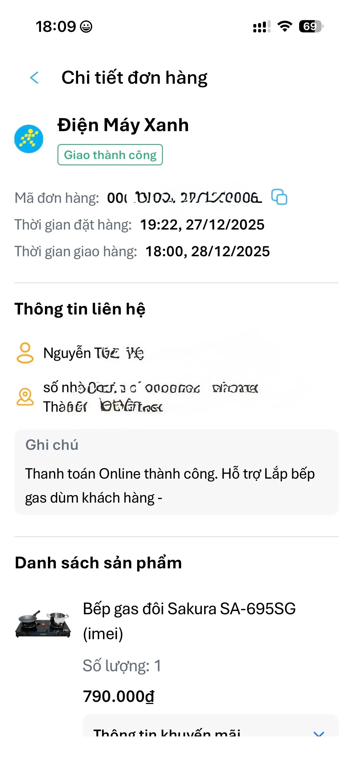Khách hàng review Bếp ga đôi Sakura SA-695SG 1