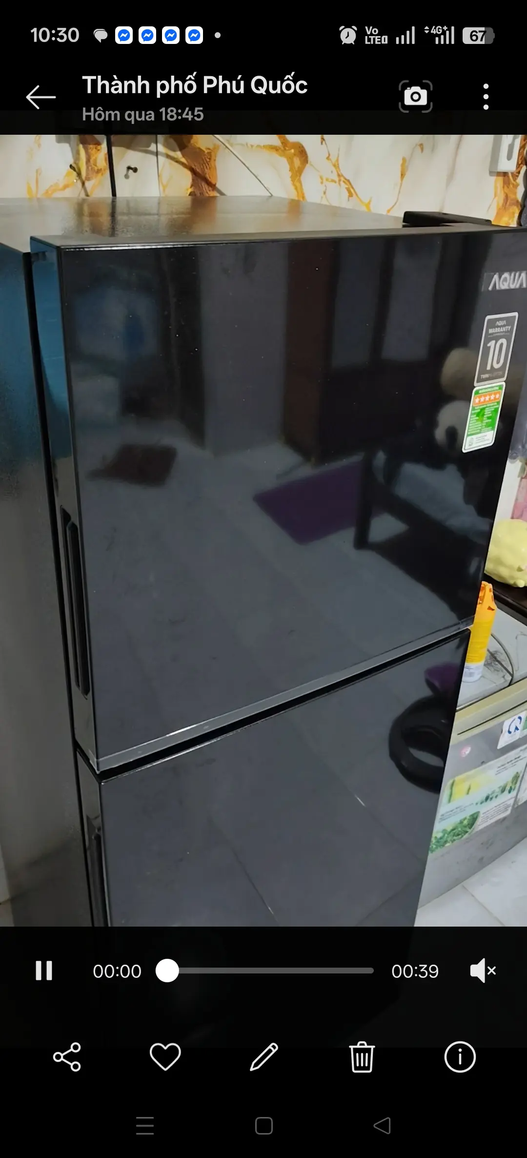 Khách hàng review Tủ lạnh Aqua Inverter 189 lít AQR-T220FA(FB) 1