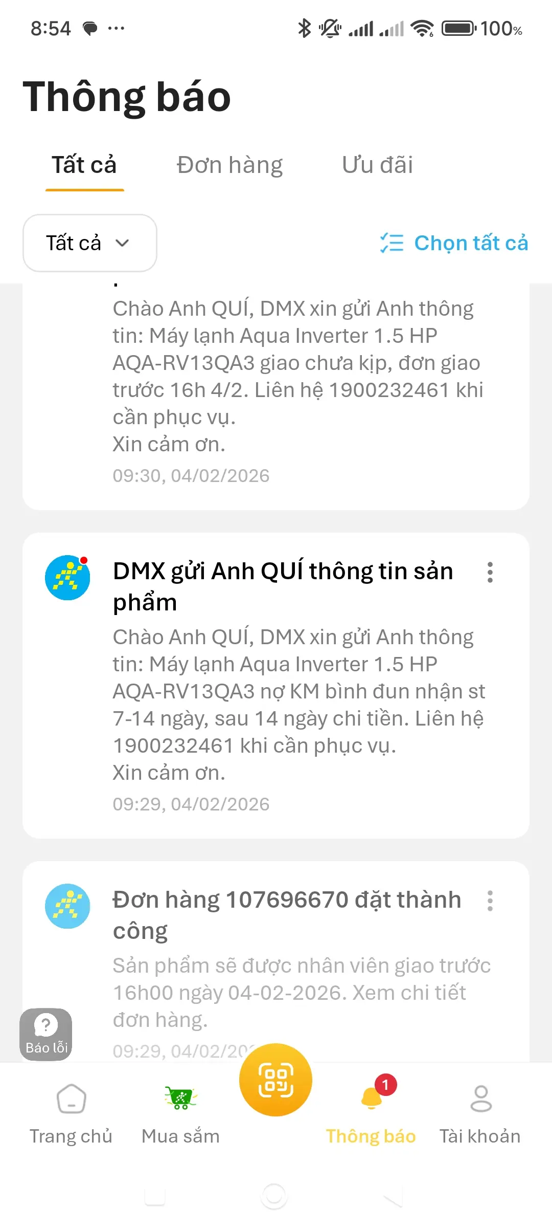 Khách hàng review Máy lạnh Aqua Inverter 1.5 HP AQA-RV13QA3 5
