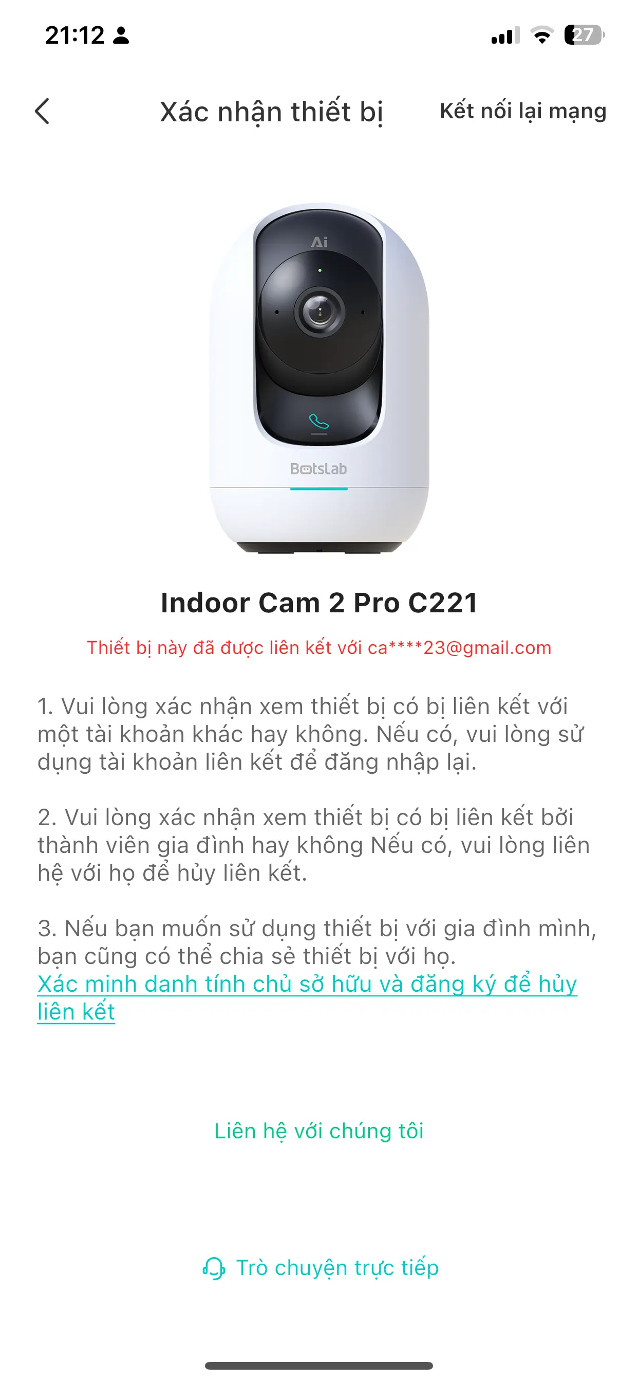 Khách hàng review Camera IP 360 Độ BOTSLAB C221 1