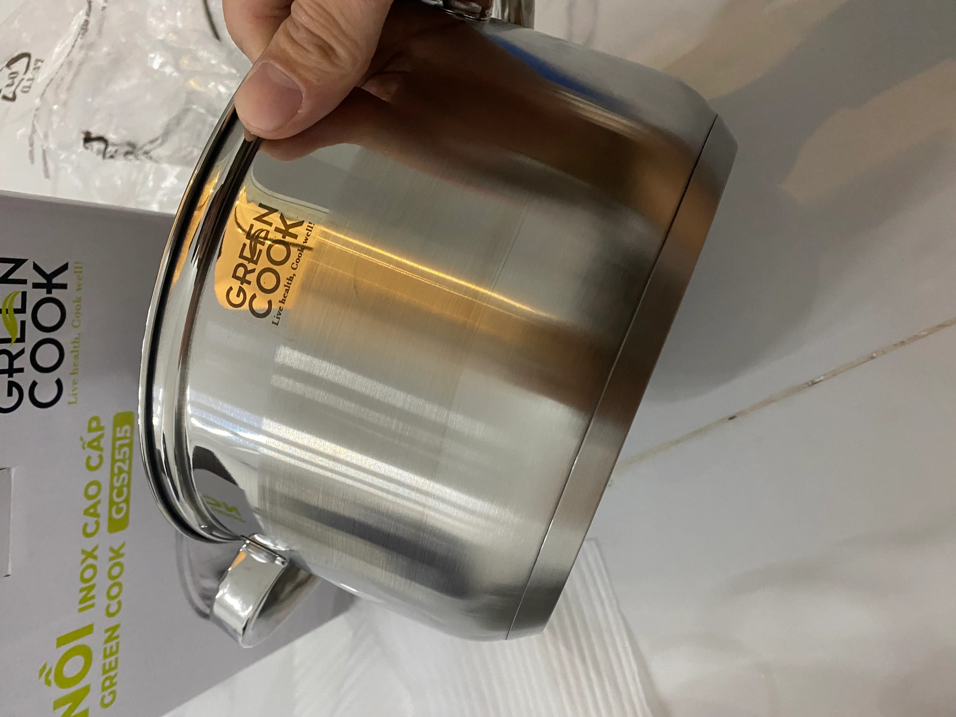 Khách hàng review Nồi inox 3 đáy nắp kính 20 cm Green Cook GCS2515-20IH 2