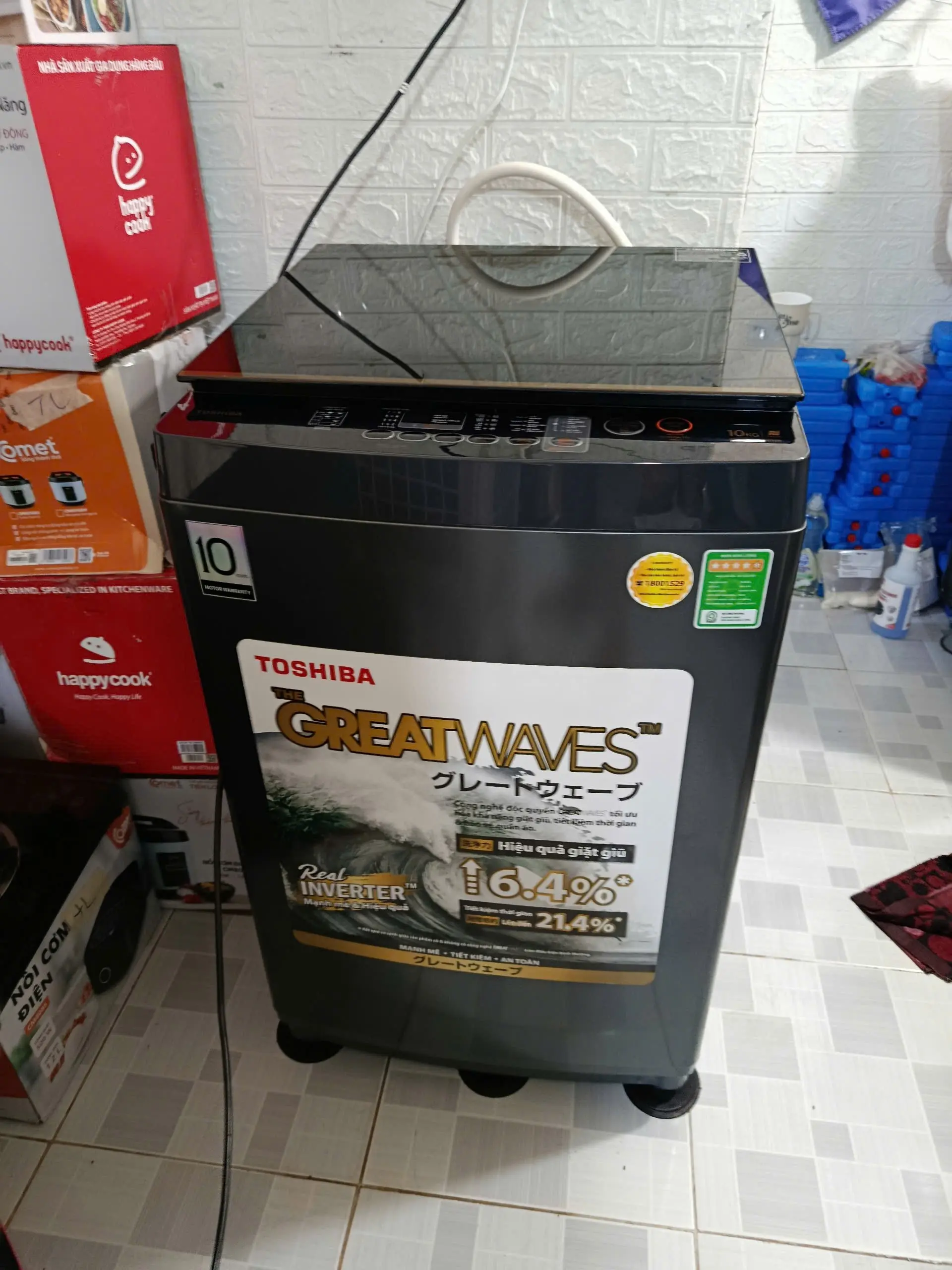 Khách hàng review Máy giặt Toshiba Inverter 10 kg AW-DM1100PV(KK) 2