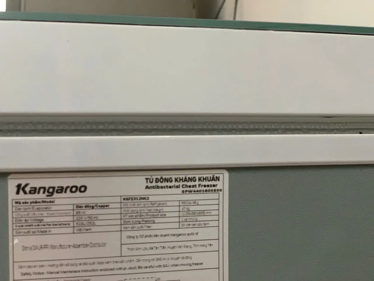 hách hàng review Tủ đông Kangaroo 252 lít KGFZ312NK2 6