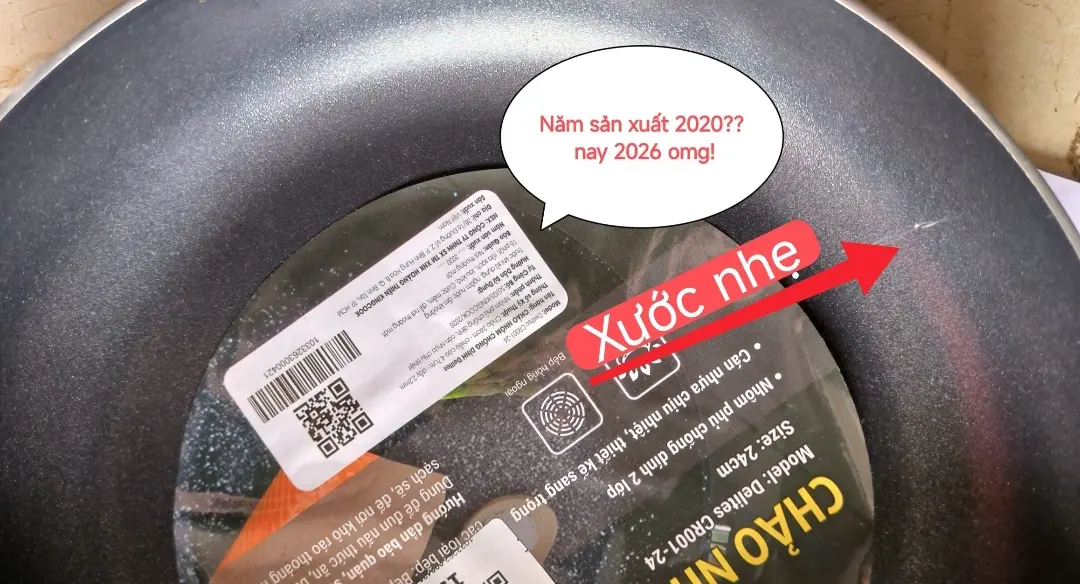 Khách hàng review Chảo nhôm chống dính 24 cm Delites CR001-24 1