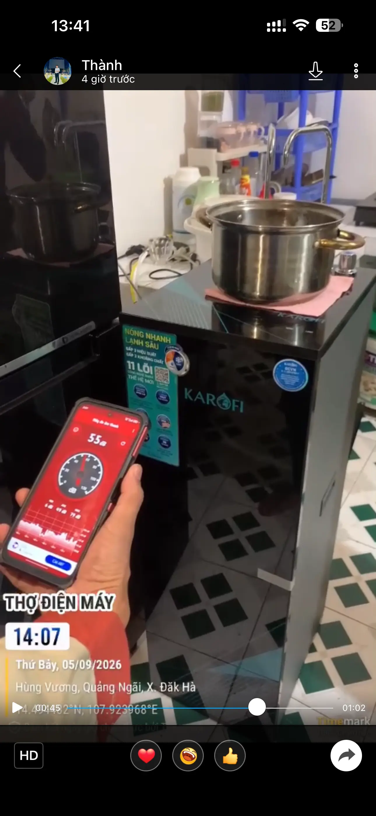 Khách hàng review Máy lọc nước RO nóng nguội lạnh Karofi KAD-X58 11 lõi 1