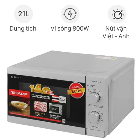 Lò vi sóng Sharp R-211TV-SL 21 lít