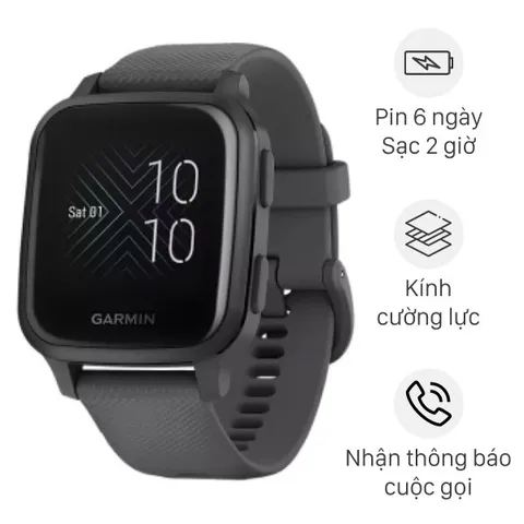 Đồng hồ thông minh Garmin Venu SQ 40.6mm Xám
