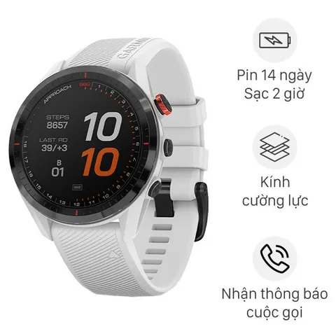 Đồng hồ thông minh Garmin Approach S62 Golf 47mm Trắng