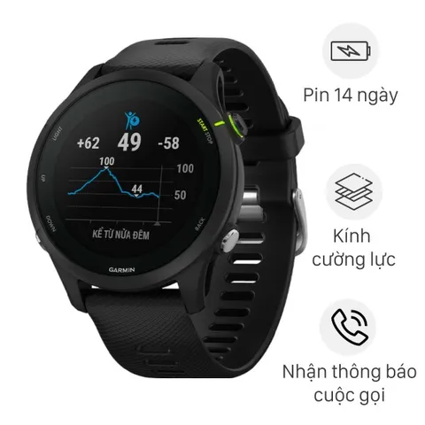Đồng hồ thông minh Garmin Forerunner 255 Music 45.6mm