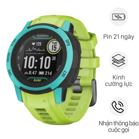 Đồng hồ thông minh Garmin Instinct 2S Surf Edition 40mm Xanh Lá
