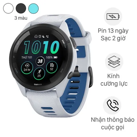 Garmin Forerunner 265 Music 46.1mm dây silicone