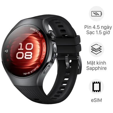 Huawei Watch 5 46mm viền thép dây cao su